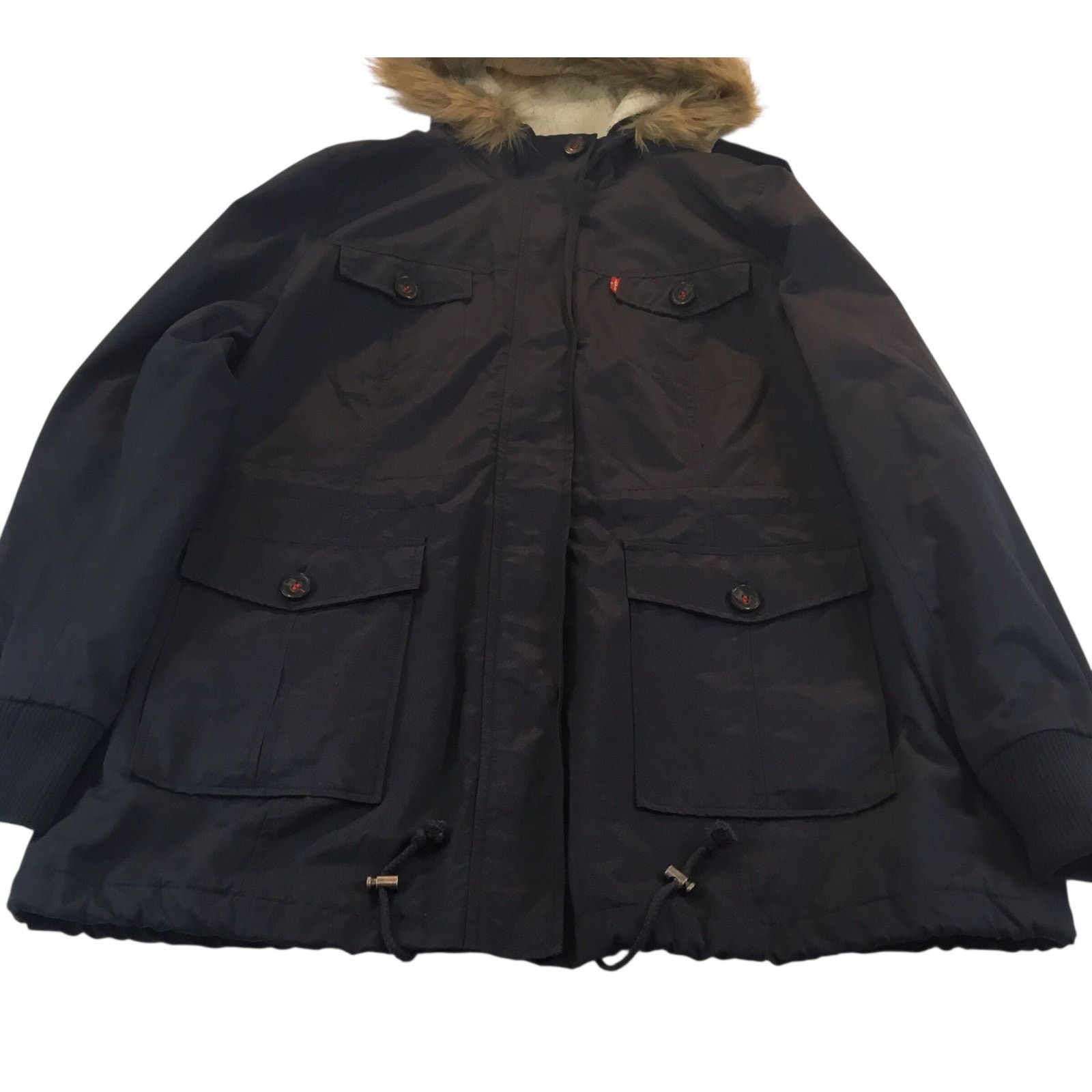 Levi's Levi's XL Parka Hood Sherpa Lined Snap Zip Faux Fur $180 NWT Size XL / US 12-14 / IT 48-50 - 3 Thumbnail