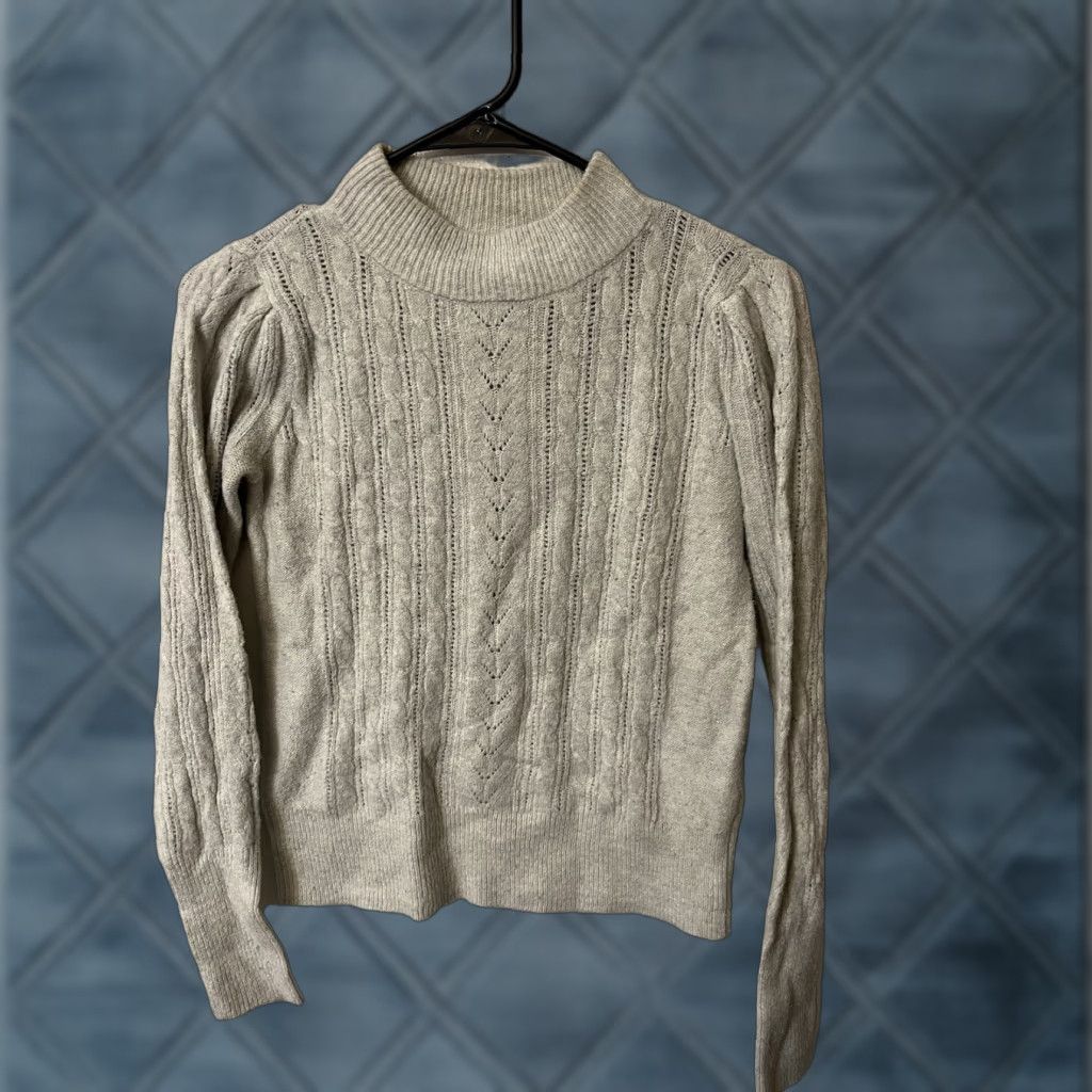 Lucky Brand Lucky Brand Women’s Size XS Cotton Poly Blend Cableknit Crew Neck Sweater Size XS / US 0-2 / IT 36-38 - 1 Thumbnail