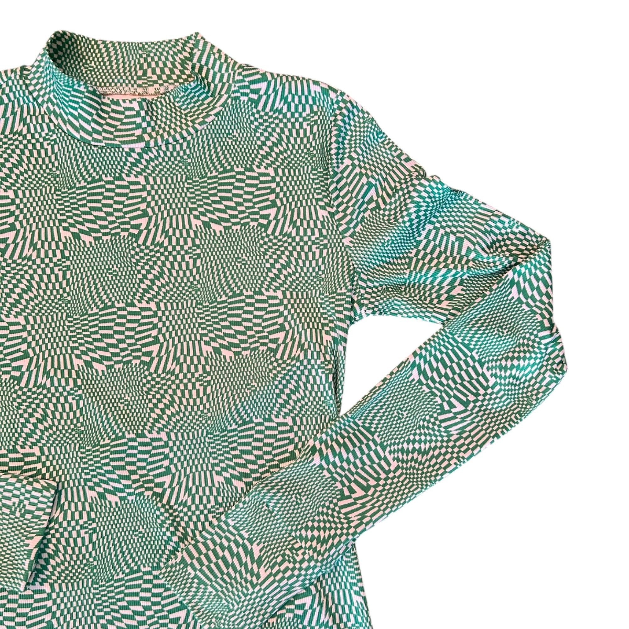 Other llQUAL Abstract Graphic Psychedelic Hypnotic High Neck Top S Size S / US 4 / IT 40 - 3 Thumbnail