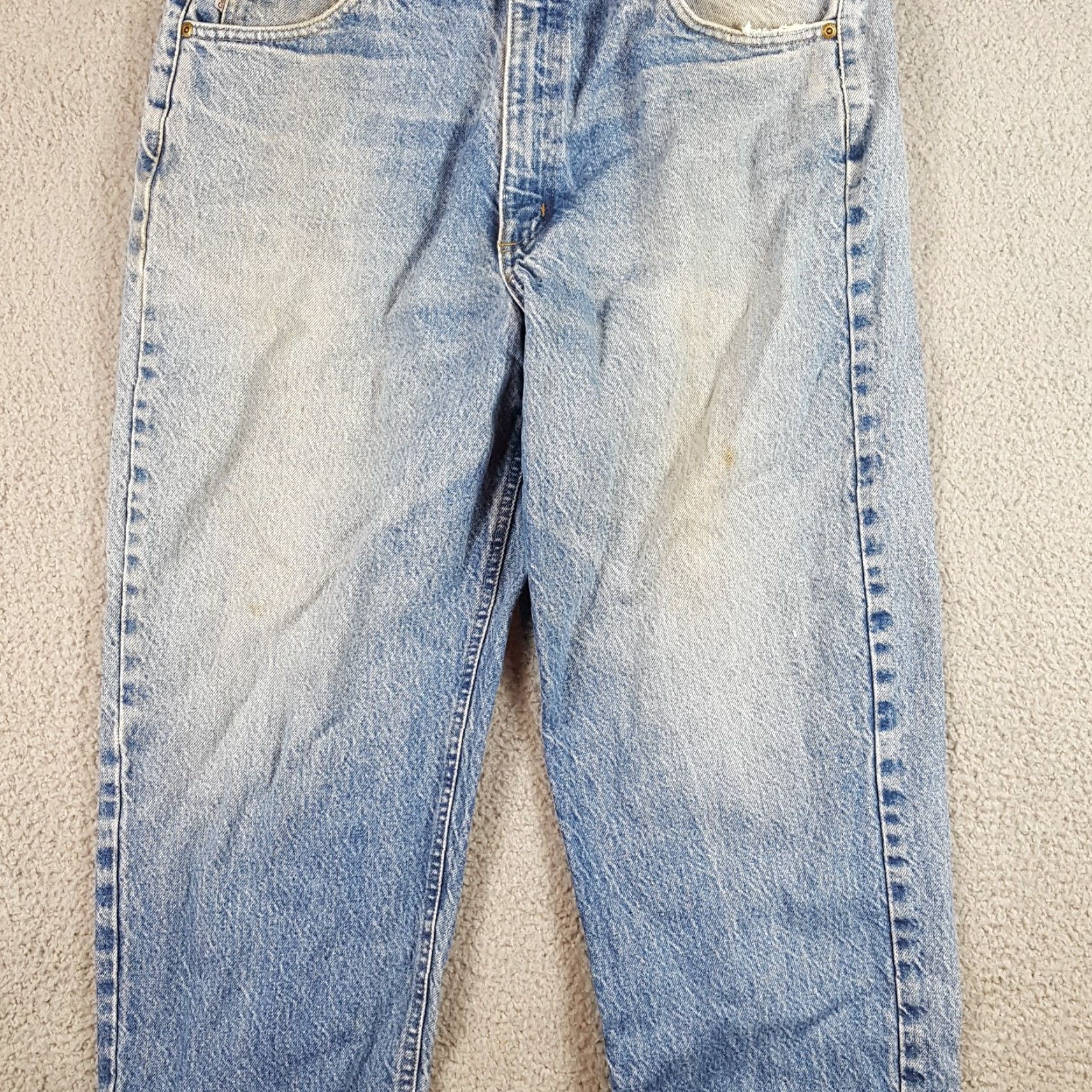 Carhartt VINTAGE Carhartt Jeans 38x30 Distressed Grunge Workwear Denim Men 38 Regular Blue Y2K 90s Skater Work USA Mens Size US 38 / EU 54 - 5 Thumbnail