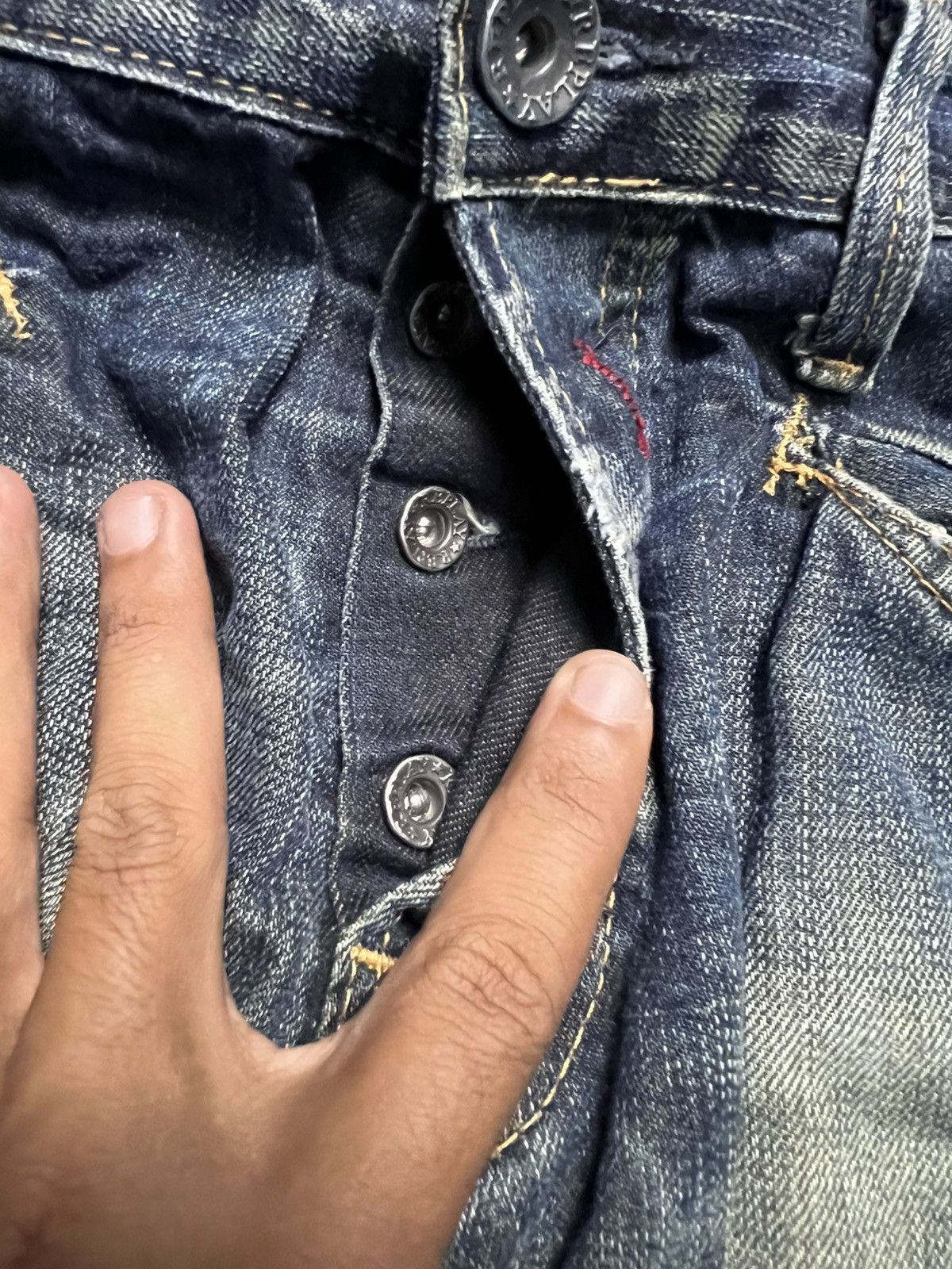 Replay VINTAGE Replay Blue Jeans Distressed Denim Straight Leg (45) Size US 34 / EU 50 - 11 Thumbnail