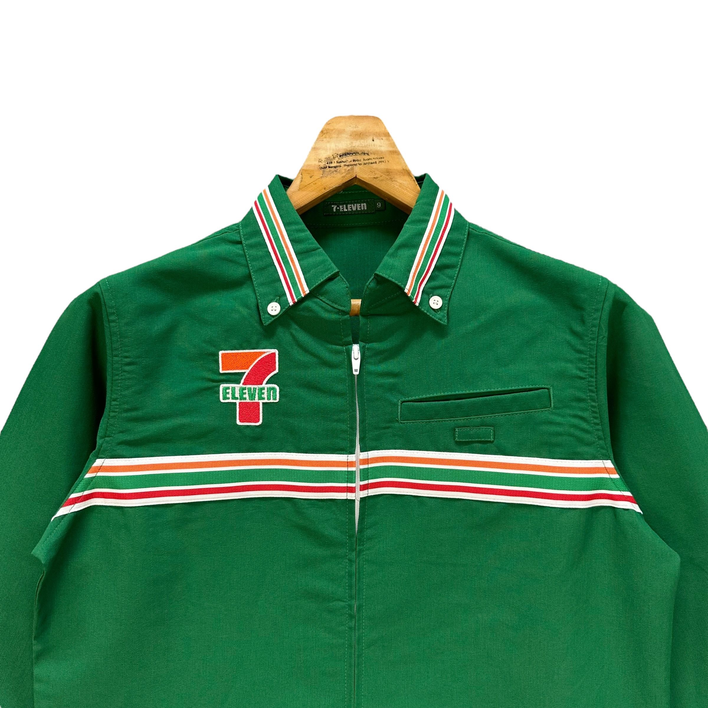 Japanese Brand 7 ELEVEN GREEN LONG SLEEVE UNIFORM WORK JACKET #9014-48 Size US S / EU 44-46 / 1 - 2 Thumbnail