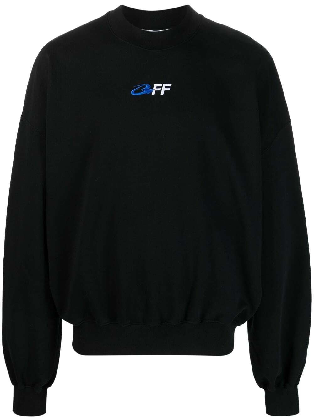 Off-White o1y0325 Logo Crewneck Sweatshirt in Black Size US XXS / EU 40 - 1 Thumbnail