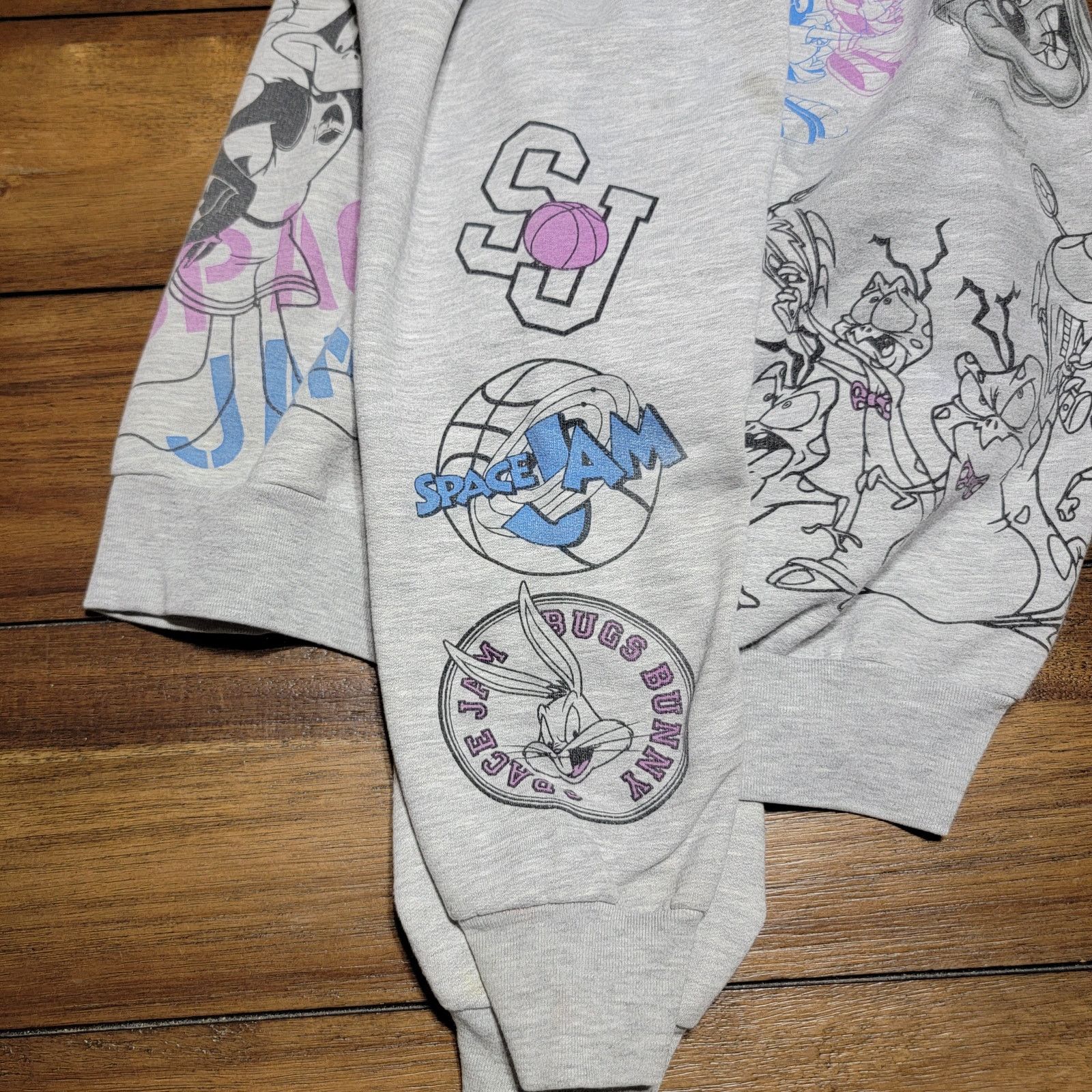 Other Space Jam LS Grey Unisex Hoodie Tune Squad Design - Size XS Size XS / US 0-2 / IT 36-38 - 4 Thumbnail