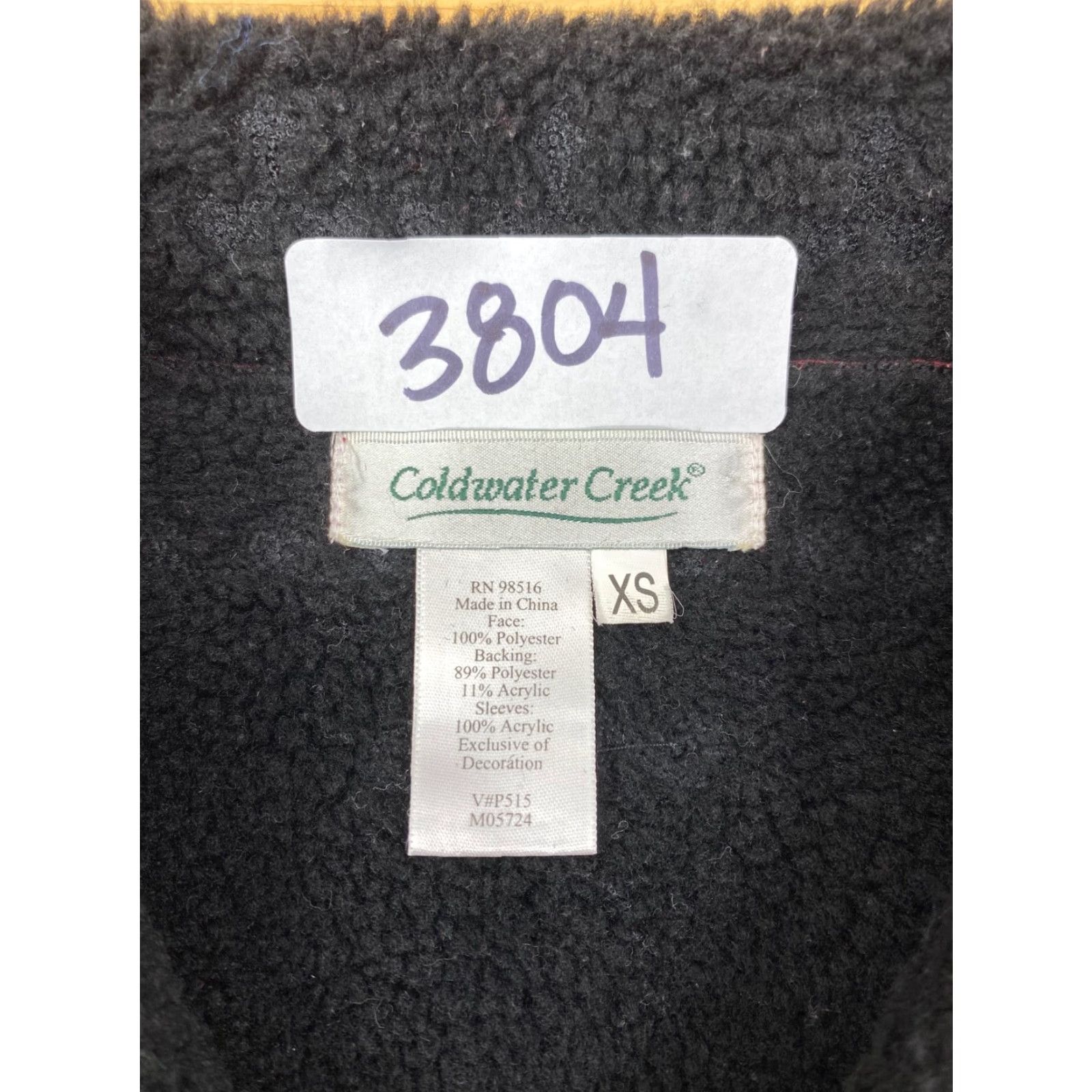 Coldwater Creek Coldwater Creek Jacket Full Zip Black Red Long Sleeves Casual XS Women's Basic Jacket 90s Style Size XS / US 0-2 / IT 36-38 - 3 Thumbnail