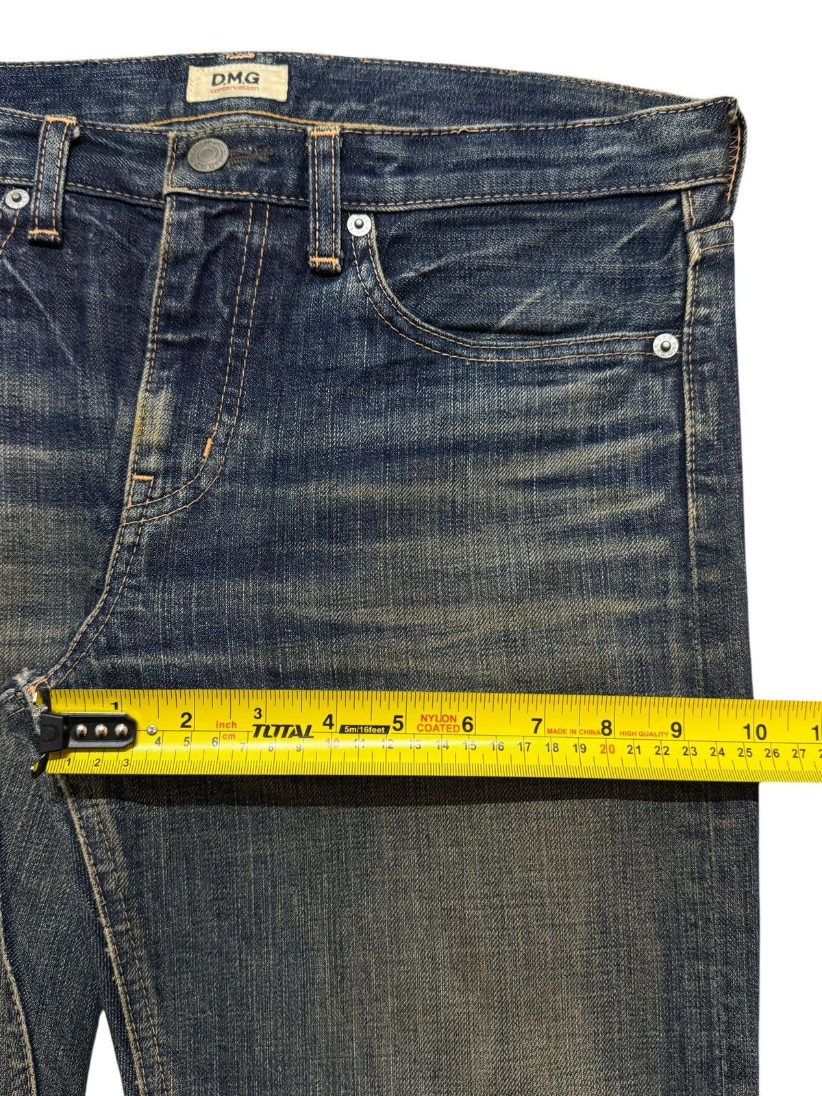 semanticdesign Vintage Y2K Japanese DMG Mud Wash Faded Whisker Straight Leg Size US 32 / EU 48 - 13 Thumbnail