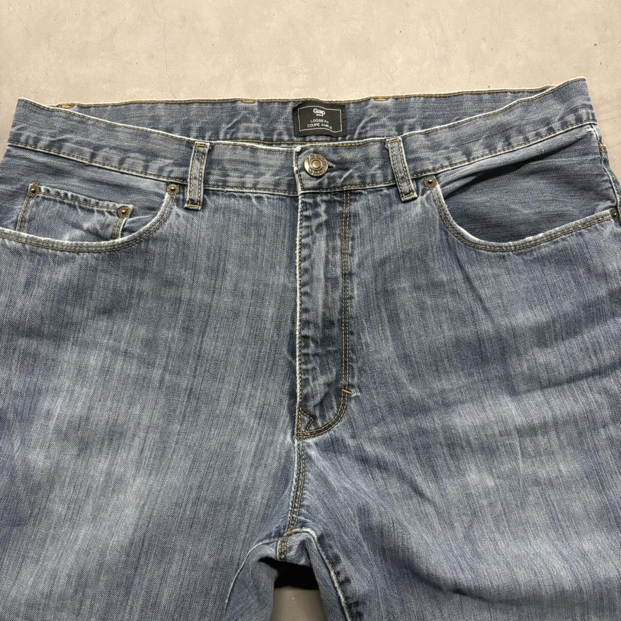 Gap Crazy Vintage Y2K/2000s Baggy Loose Fit Streetwear Gap Medium Blue Wash Denim Jeans! Size US 36 / EU 52 - 2 Thumbnail