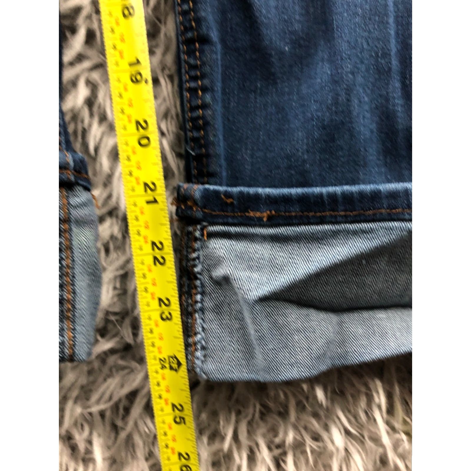Lee Lee Jeans Heritage Straight Cuff Jeans Women's 12 Medium Wash Blue Size 34" / US 12 / IT 48 - 3 Thumbnail