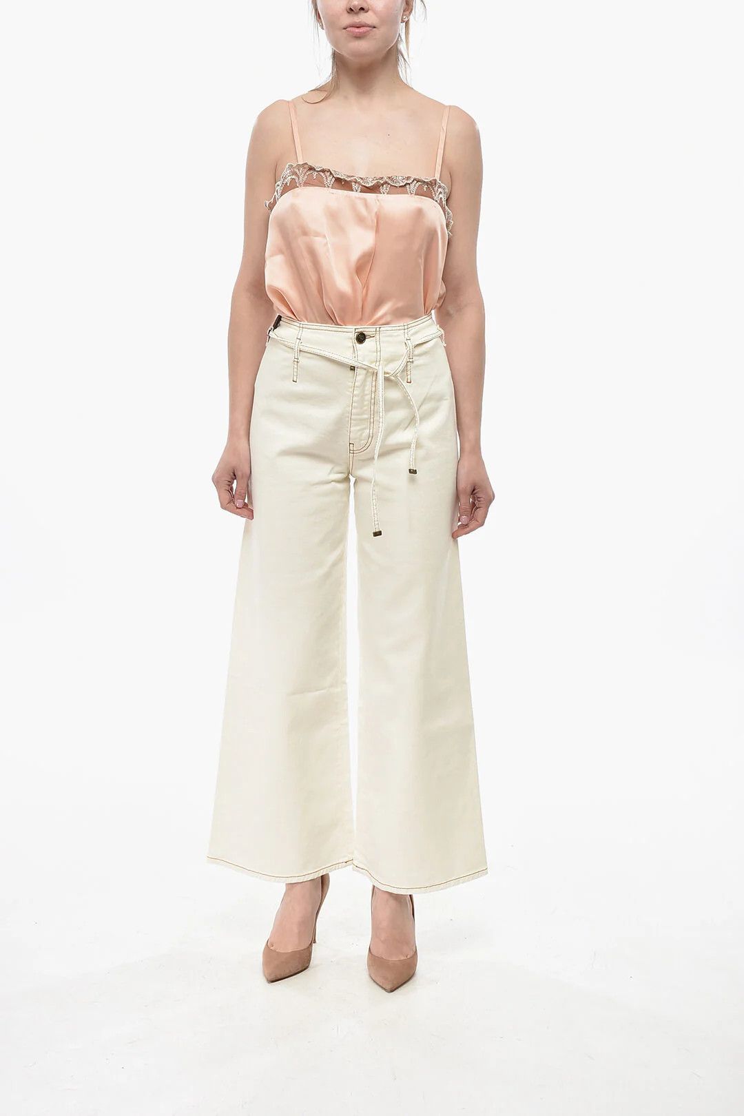 Etro og1mm0426 Wide-Leg Pant in White Size 26" / US 2 / IT 38 - 4 Thumbnail