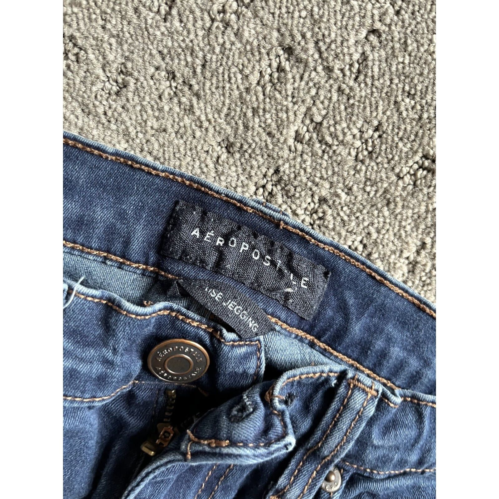 Vintage Aéropostale Denim Jegging Women's Size 2 Regular Low Rise Blue 5-Pocket Size 26" / US 2 / IT 38 - 5 Thumbnail