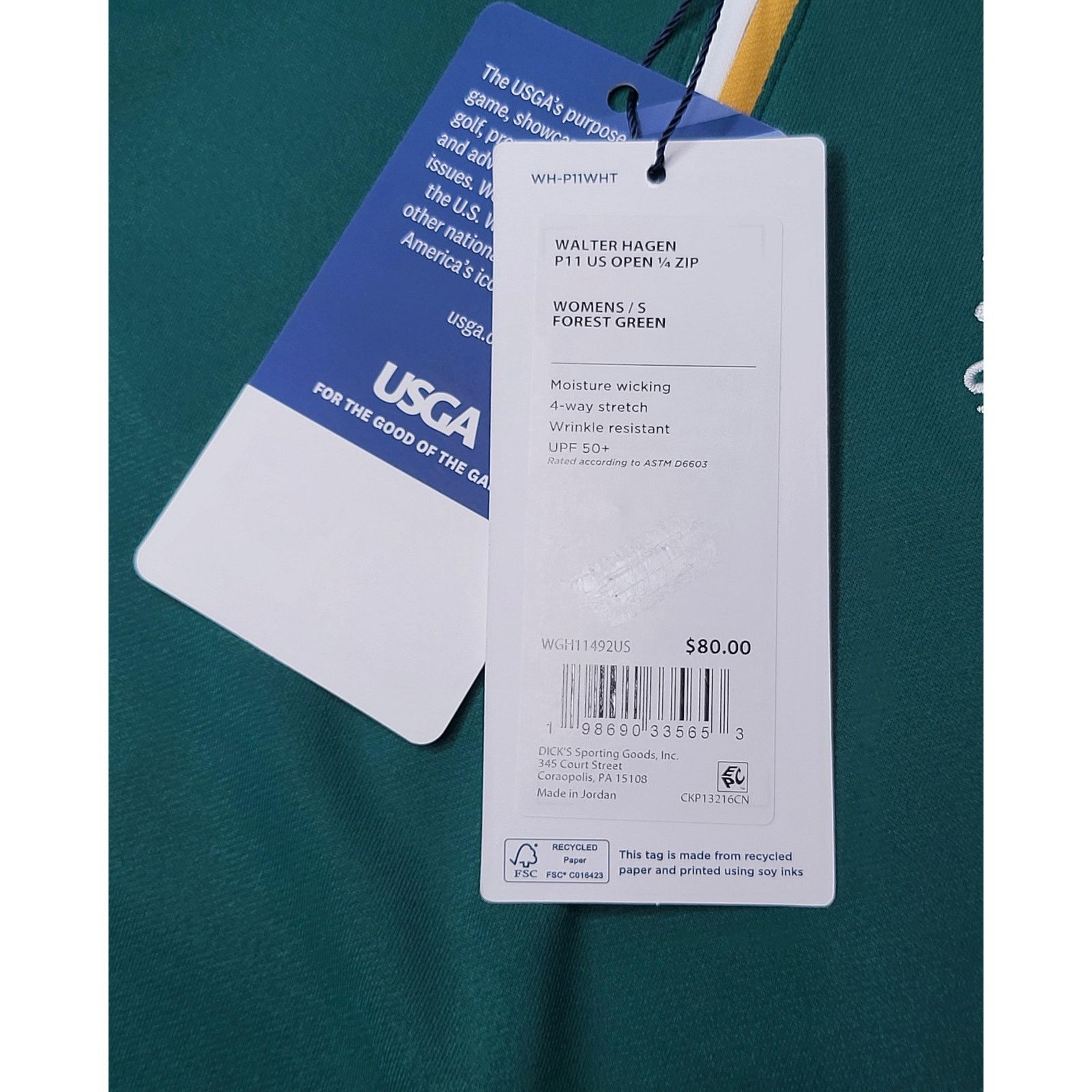 Other NWT 125th U.S. Open Oakmont Walter Hagen Pullover Polo Green Size M / US 6-8 / IT 42-44 - 2 Thumbnail