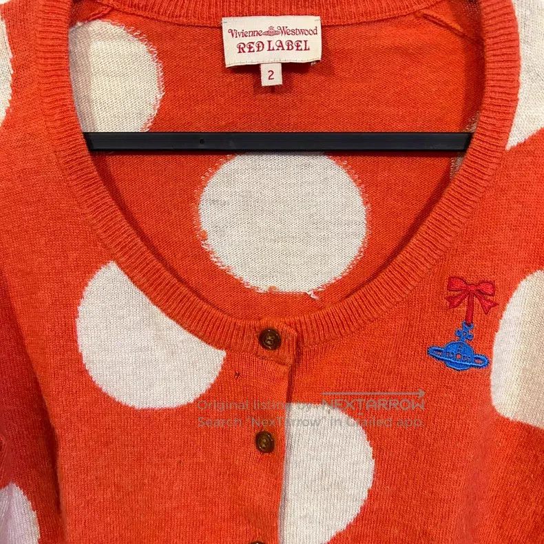 Vivienne Westwood Vivienne Westwood Red polka dot knit cardigan, vintage Size M / US 6-8 / IT 42-44 - 4 Thumbnail