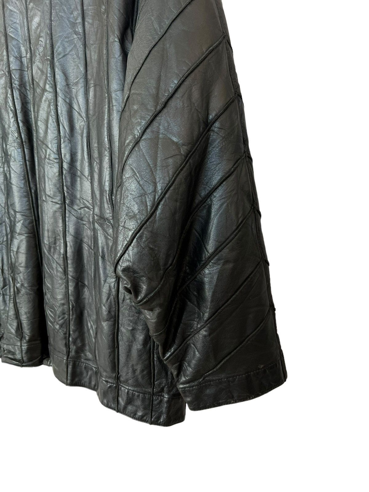 Vintage Japanese Leather Mohair Black Fur Leather Jacket Size US L / EU 52-54 / 3 - 5 Thumbnail