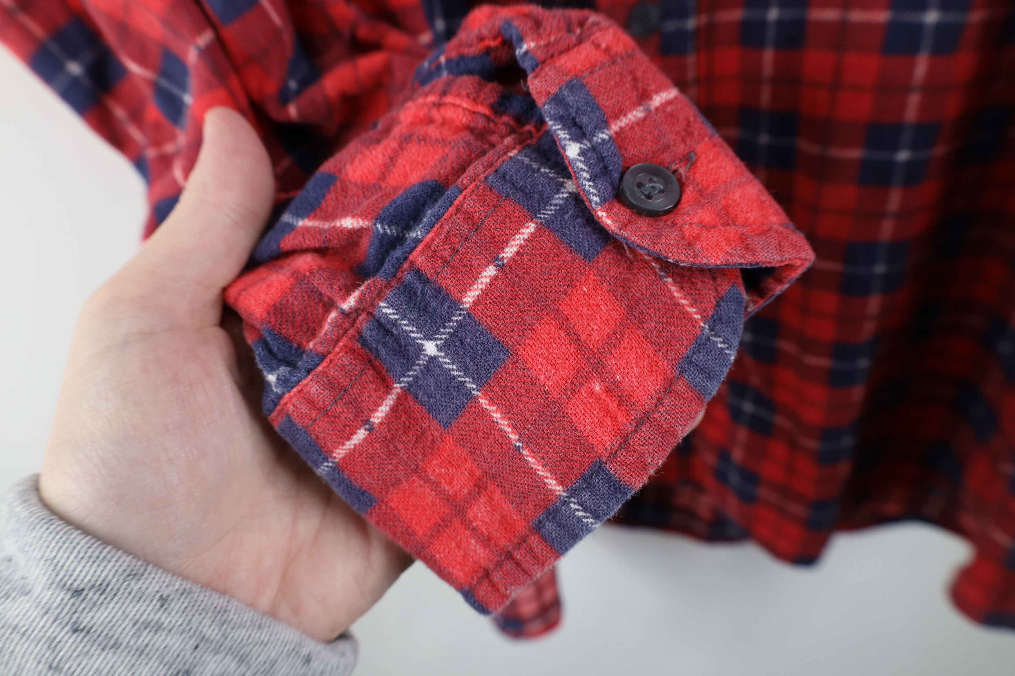 Vintage Vintage 70s Streetwear Collared Button Shirt Red Plaid Size US XL / EU 56 / 4 - 5 Thumbnail