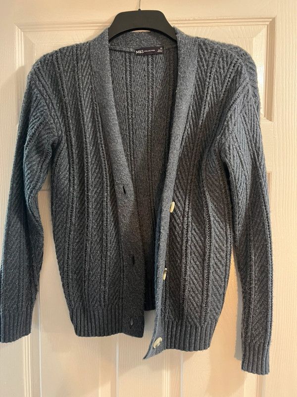 Marks & Spencer Marks and Spencer grey/ blue cardigan size 6 Size XS / US 0-2 / IT 36-38 - 2 Thumbnail