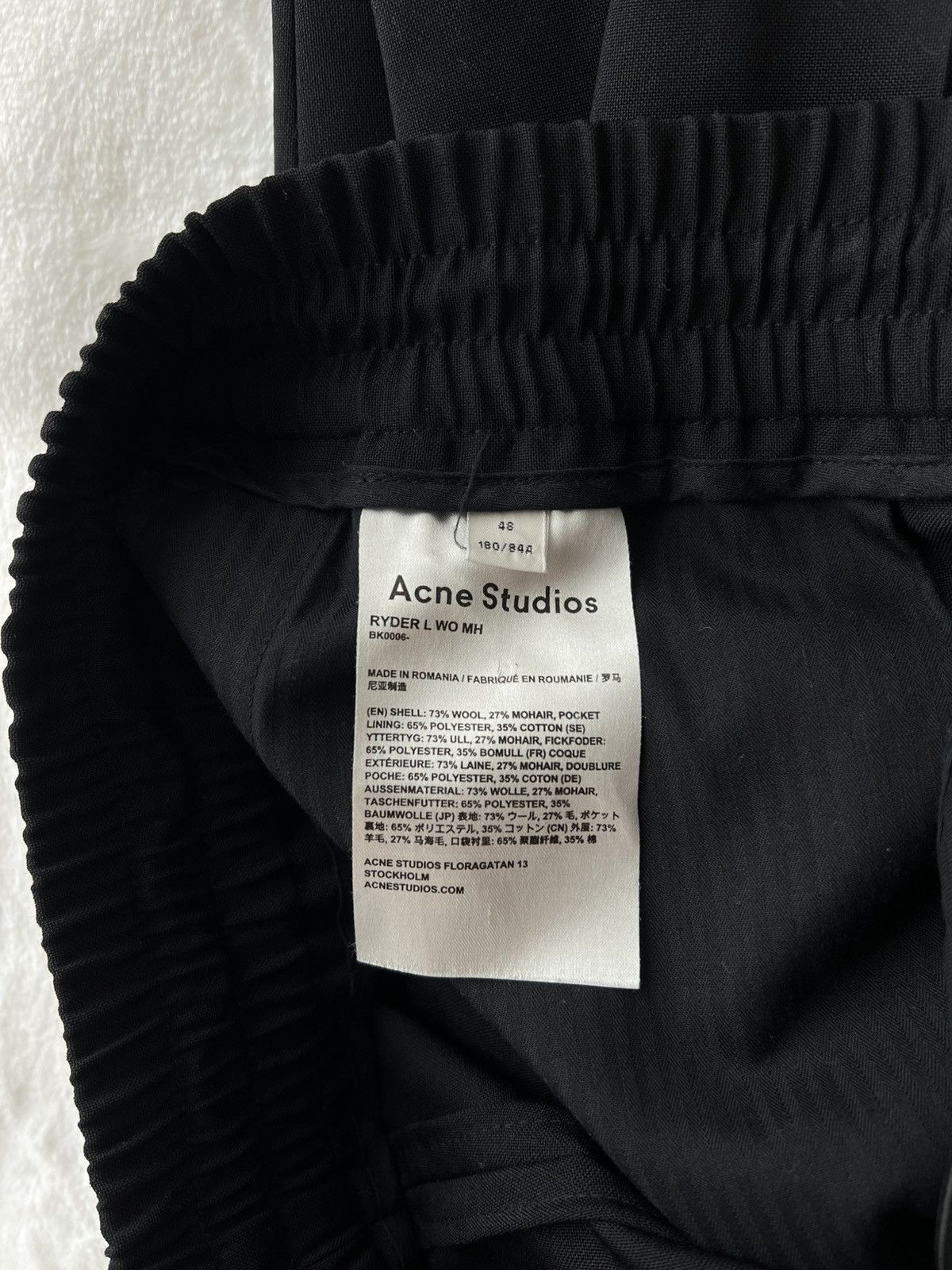 Acne Studios ACNE STUDIO BLACK TROUSER Size 48R - 3 Thumbnail