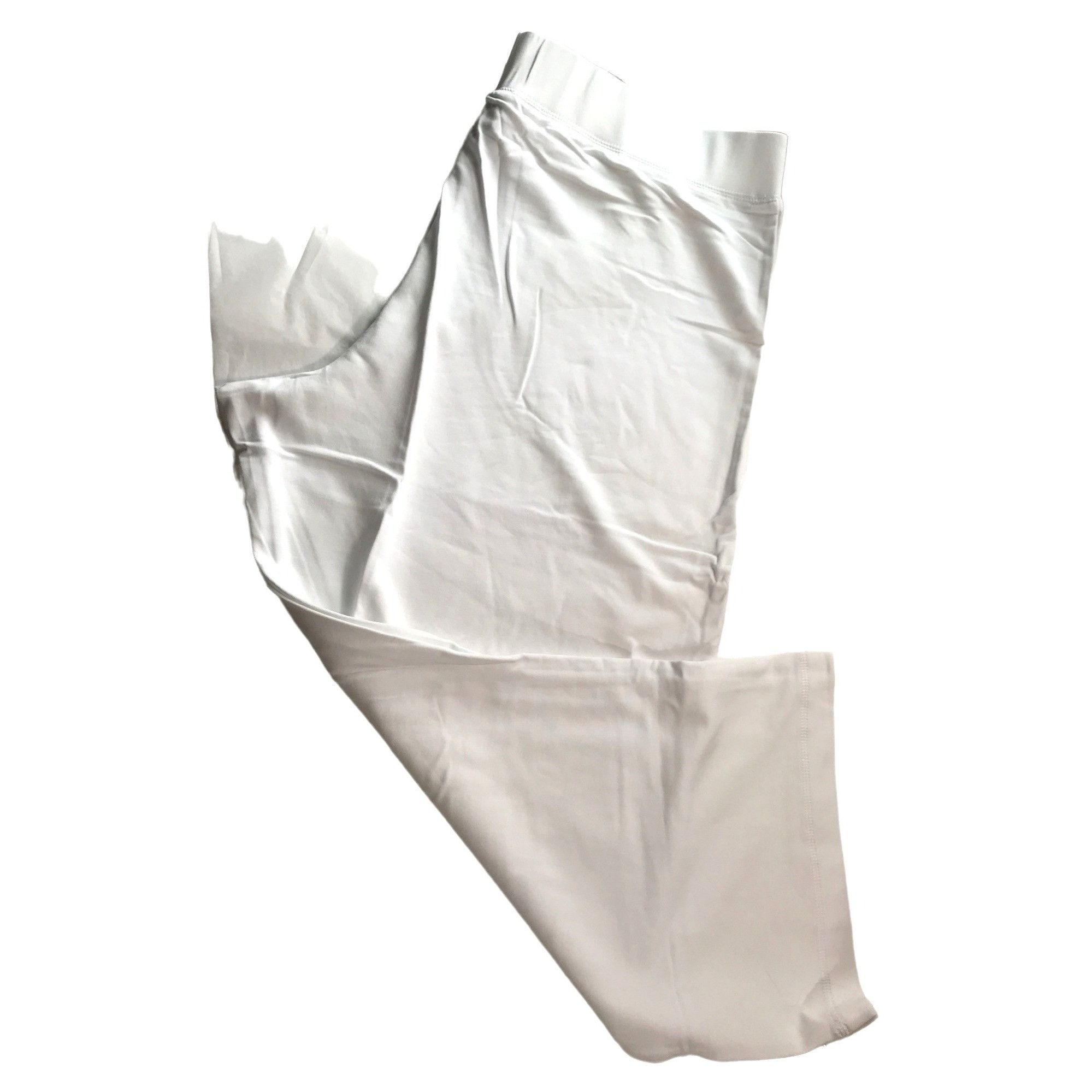 Designer Christine Alexander XXL Large White Cotton Capri Pant Sweats Size 42" / US 20 - 5 Thumbnail