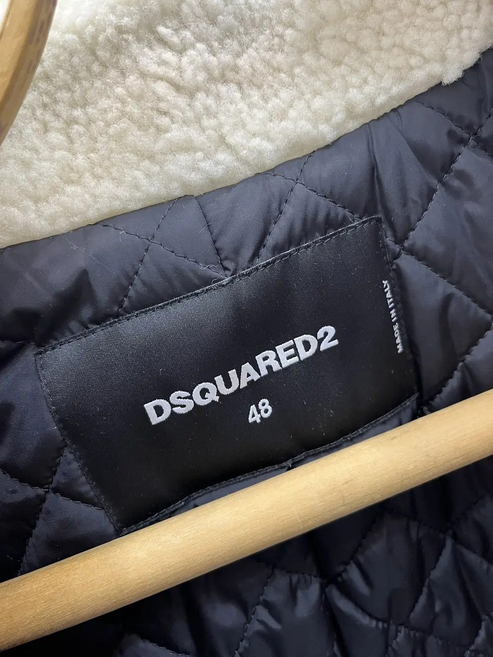Dsquared2 Dsquared2 4100$ Rrp Contrast Heavy Coat With Leather Pockets Size US M / EU 48-50 / 2 - 8 Thumbnail