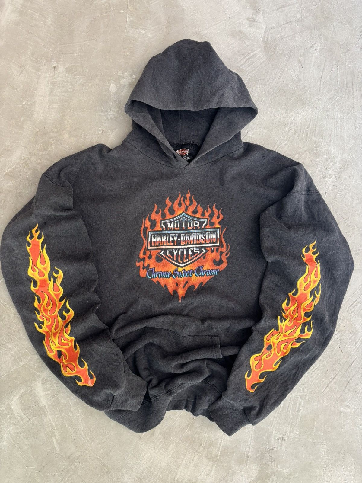 Harley Davidson Harley Davidson Chrome Sweet Chrome Flame Hoodie Size US L / EU 52-54 / 3 - 1 Thumbnail