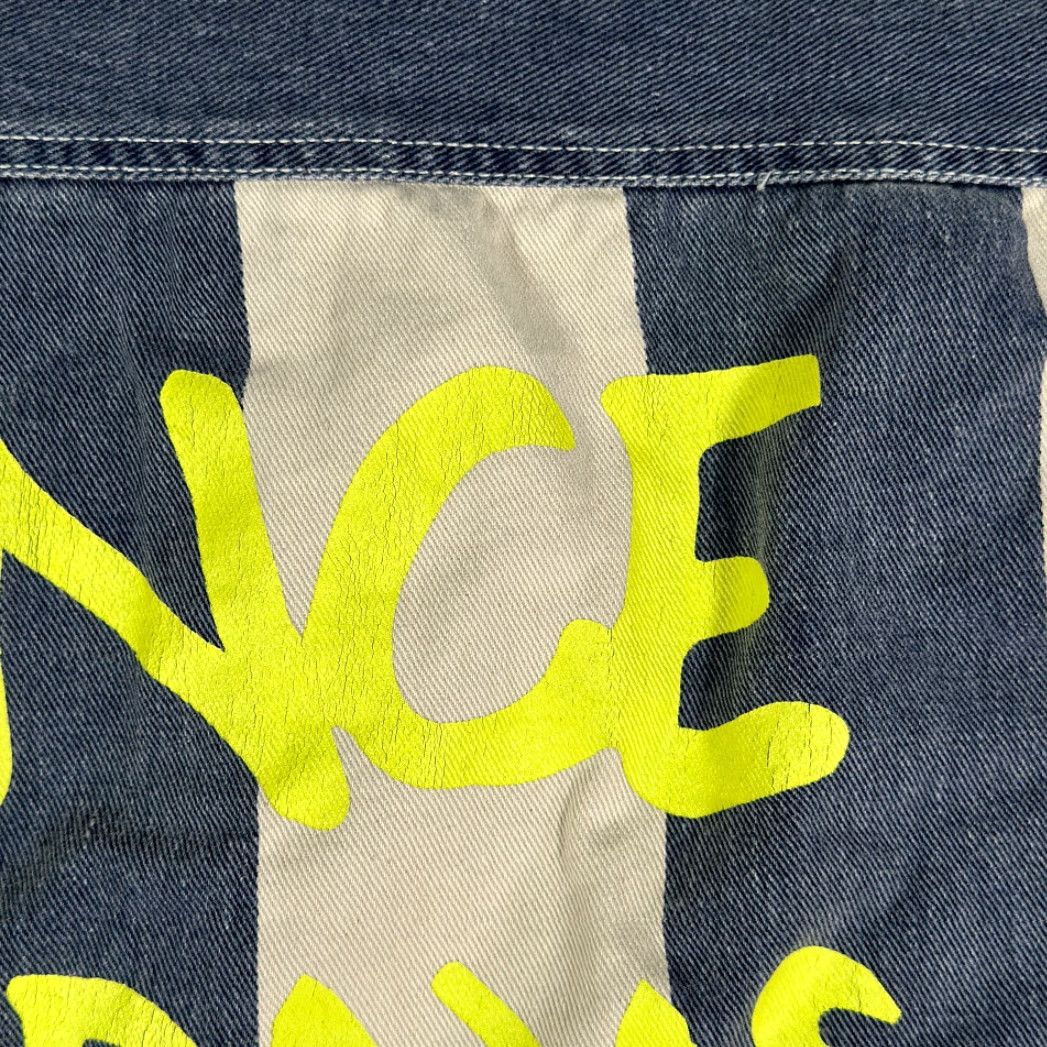 Zara Zara Shirt Adult SMALL Blue White Striped Denim Jean Graffiti Dance Days Away Size US S / EU 44-46 / 1 - 7 Thumbnail