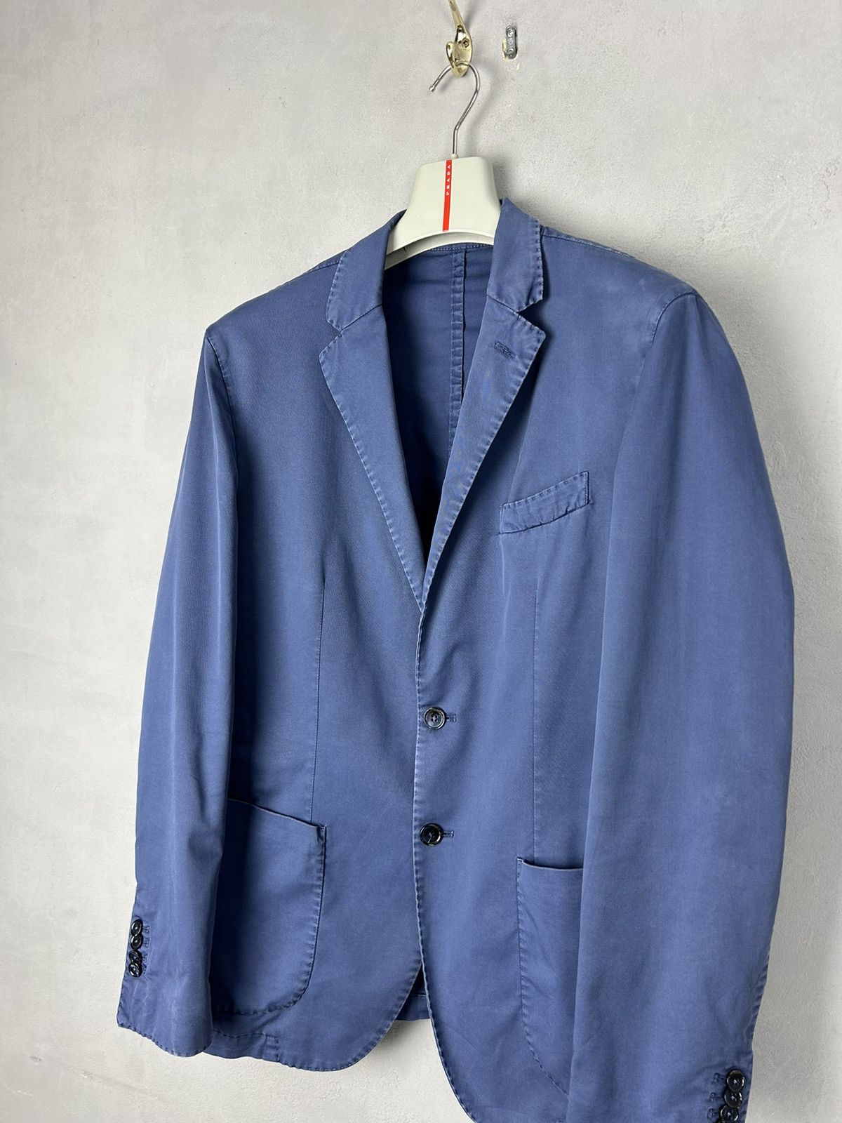L.B.M. 1911 L.B.M. 1911 Tailored Blue Blazer 52R Italy Mens Cotton Size 52R - 3 Thumbnail