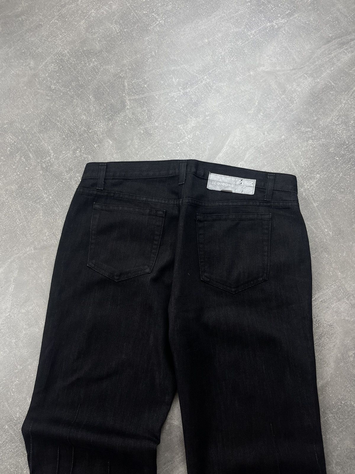 Iceberg Iceberg Jeans Black Denim Pants Embroidered Flare Y2K Size 30" / US 8 / IT 44 - 6 Thumbnail