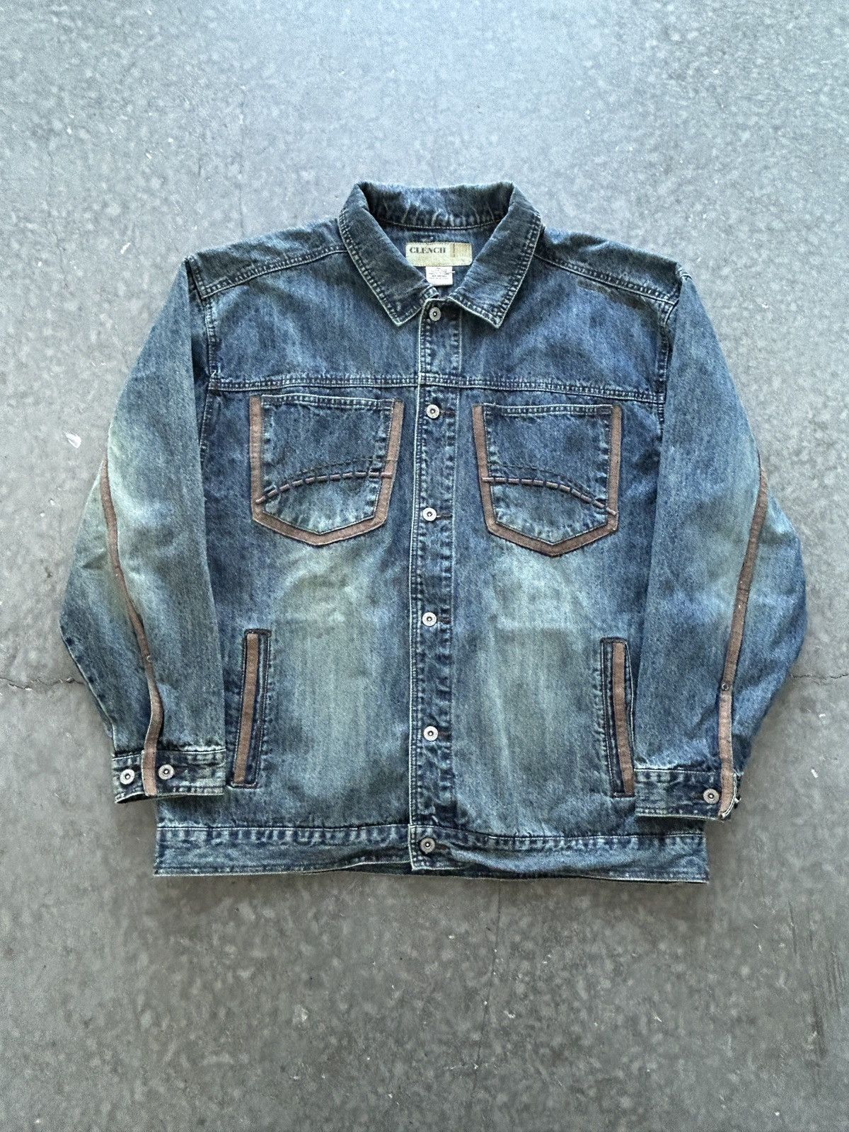 Clench Vintage Y2K Clench Jeans Denim Jacket Size US XL / EU 56 / 4 - 1 Thumbnail