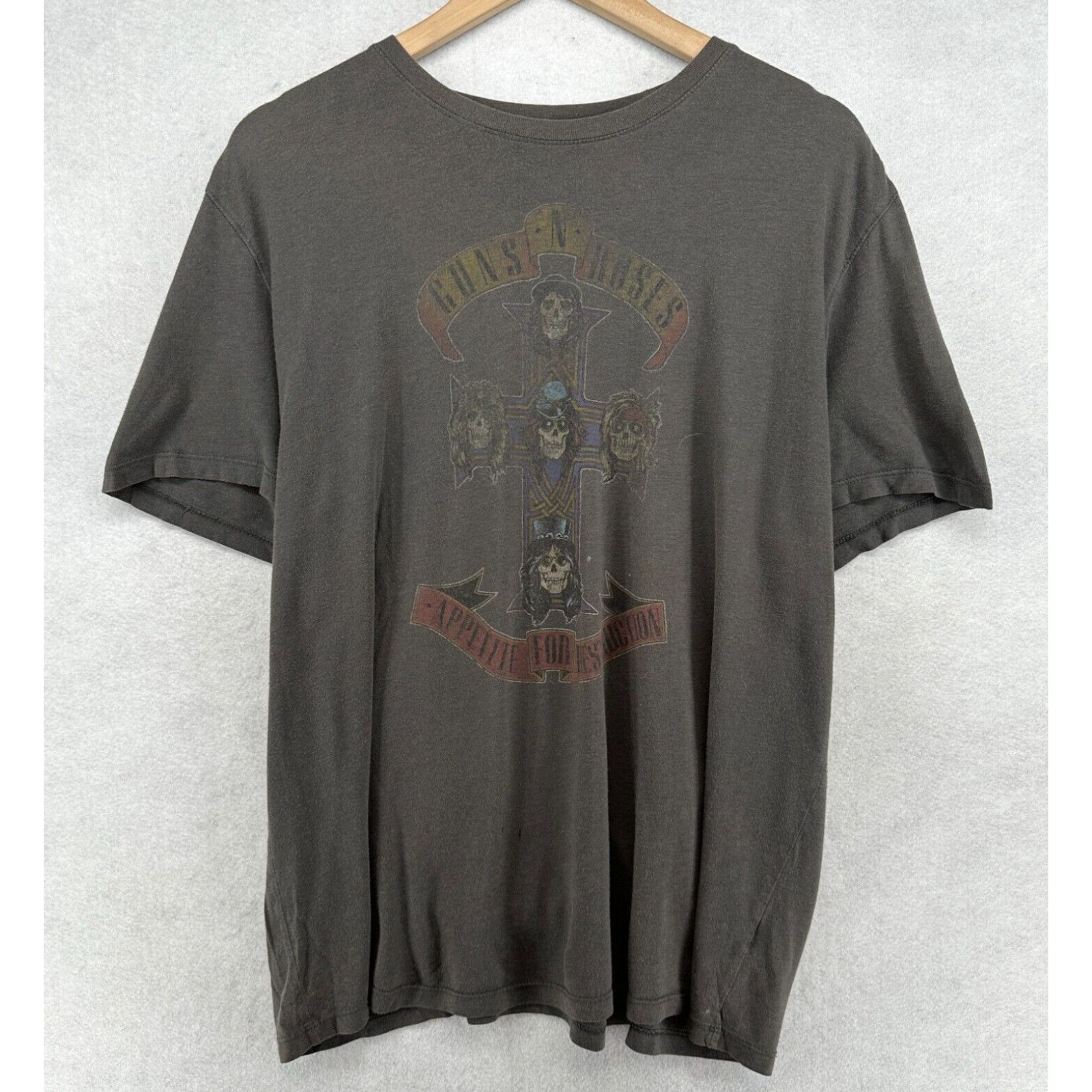 image of Guns N' Roses Shirt Mens XL John Varvatos Appetite For Destruction Gray Usa in White