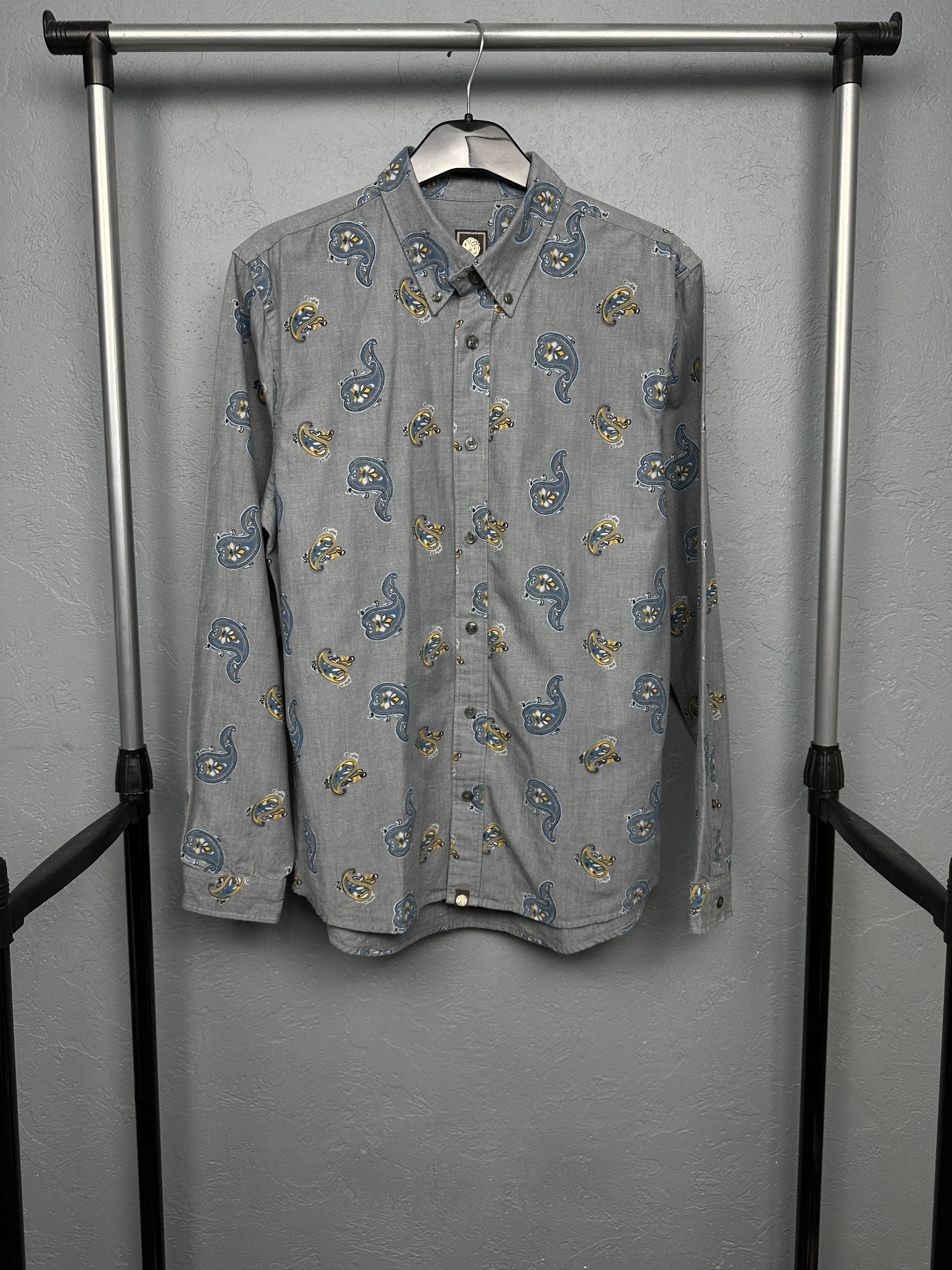 Pretty Green Pretty Green Mens Paisley Patterned Long Sleeve Shirt Size US M / EU 48-50 / 2 - 1 Thumbnail