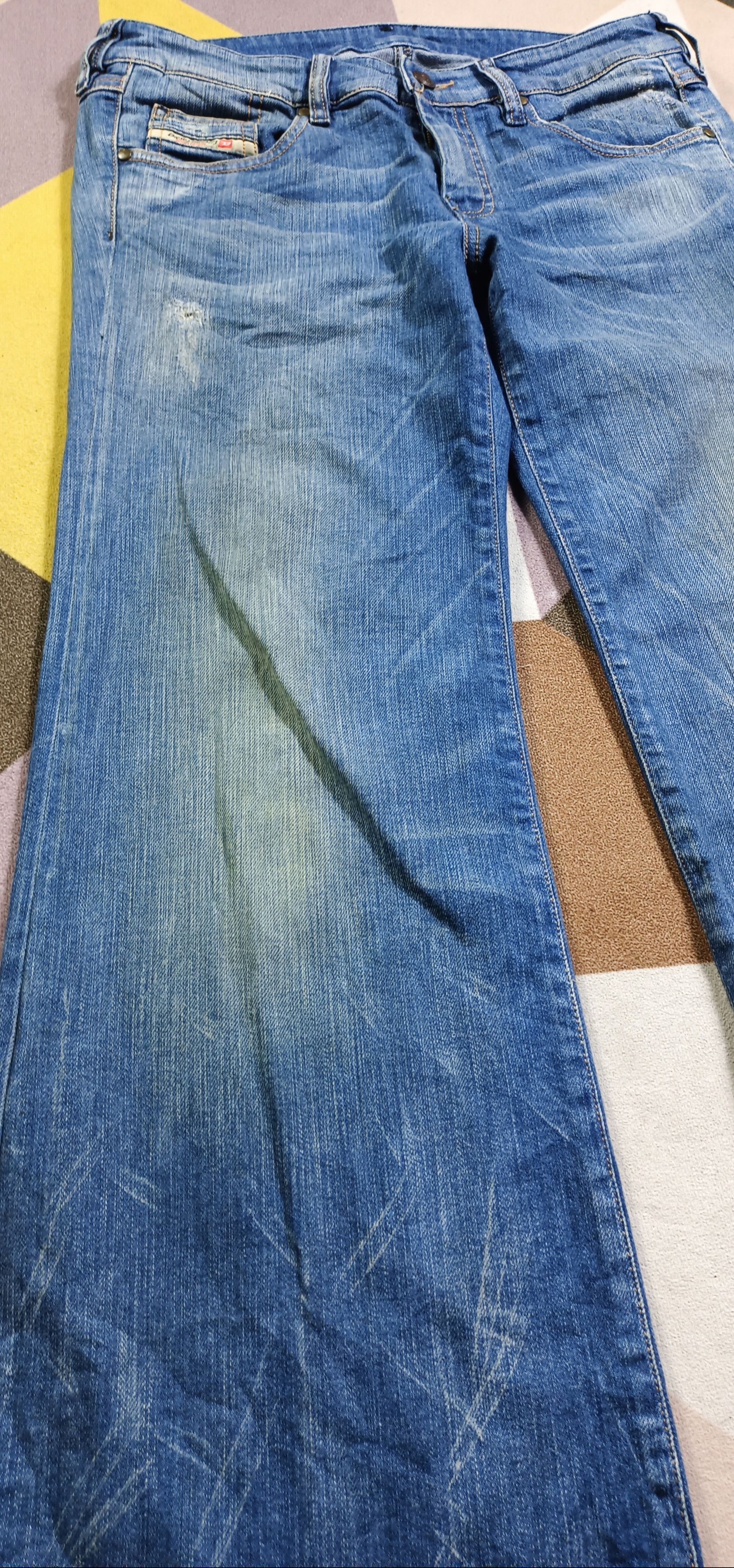 Diesel Vintage Super Flare🔥Diesel YBO Flare Distressed Denim Size US 31 - 5 Thumbnail