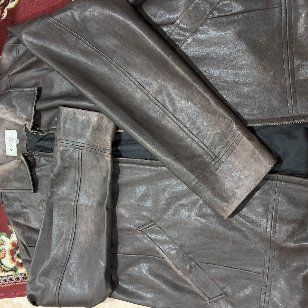 Vintage 0.1- E’Sopo Vintage Leather Jacket Size US L / EU 52-54 / 3 - 8 Thumbnail