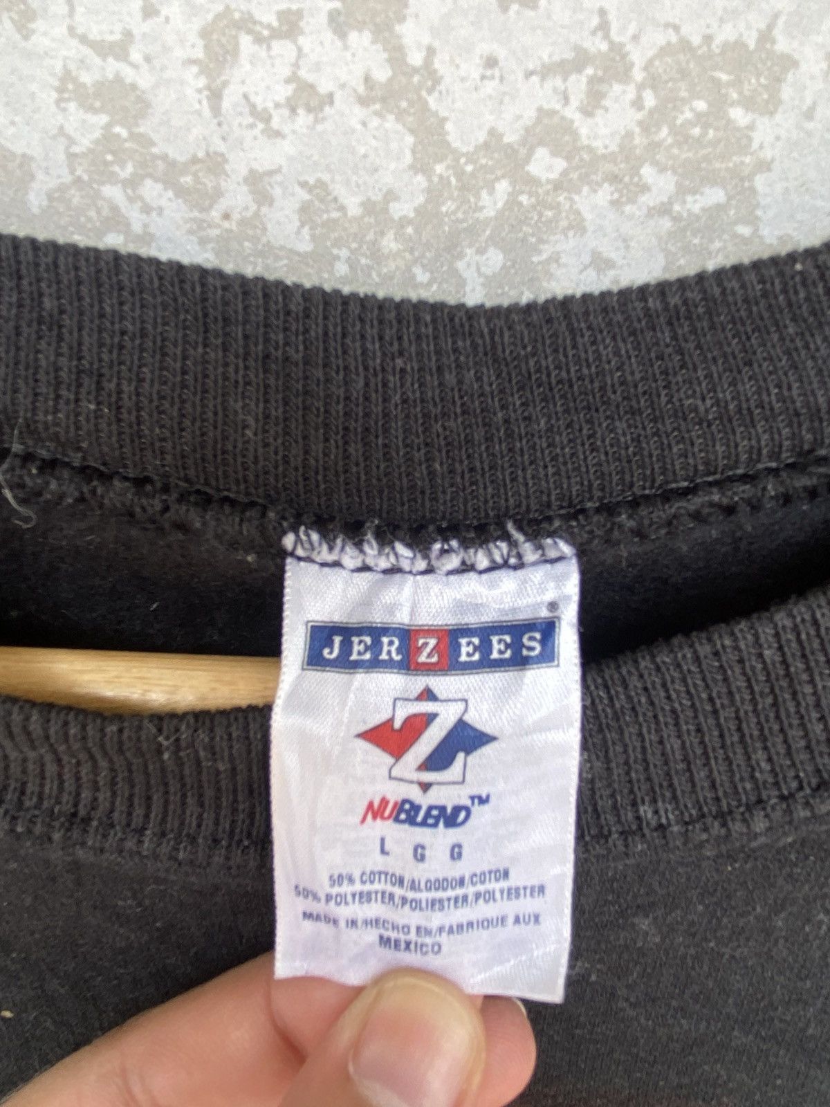 Other Vintage Jerzees Big Logo Printed Crewneck Sweatshirt Black Size US L / EU 52-54 / 3 - 5 Thumbnail