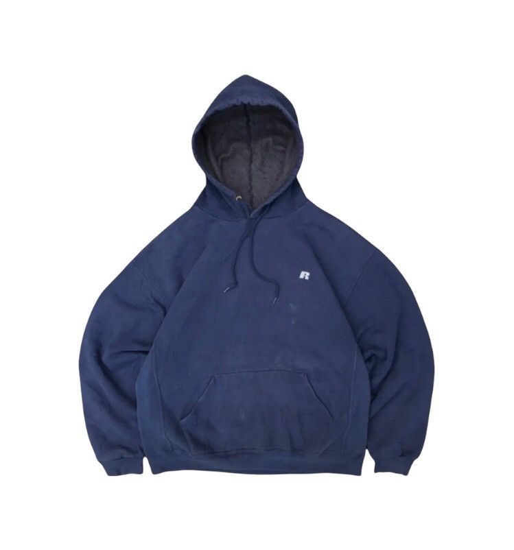 Russell Athletic × Vintage Blank Russell Athletic Hoodie Faded Navy Size US L / EU 52-54 / 3 - 1 Thumbnail