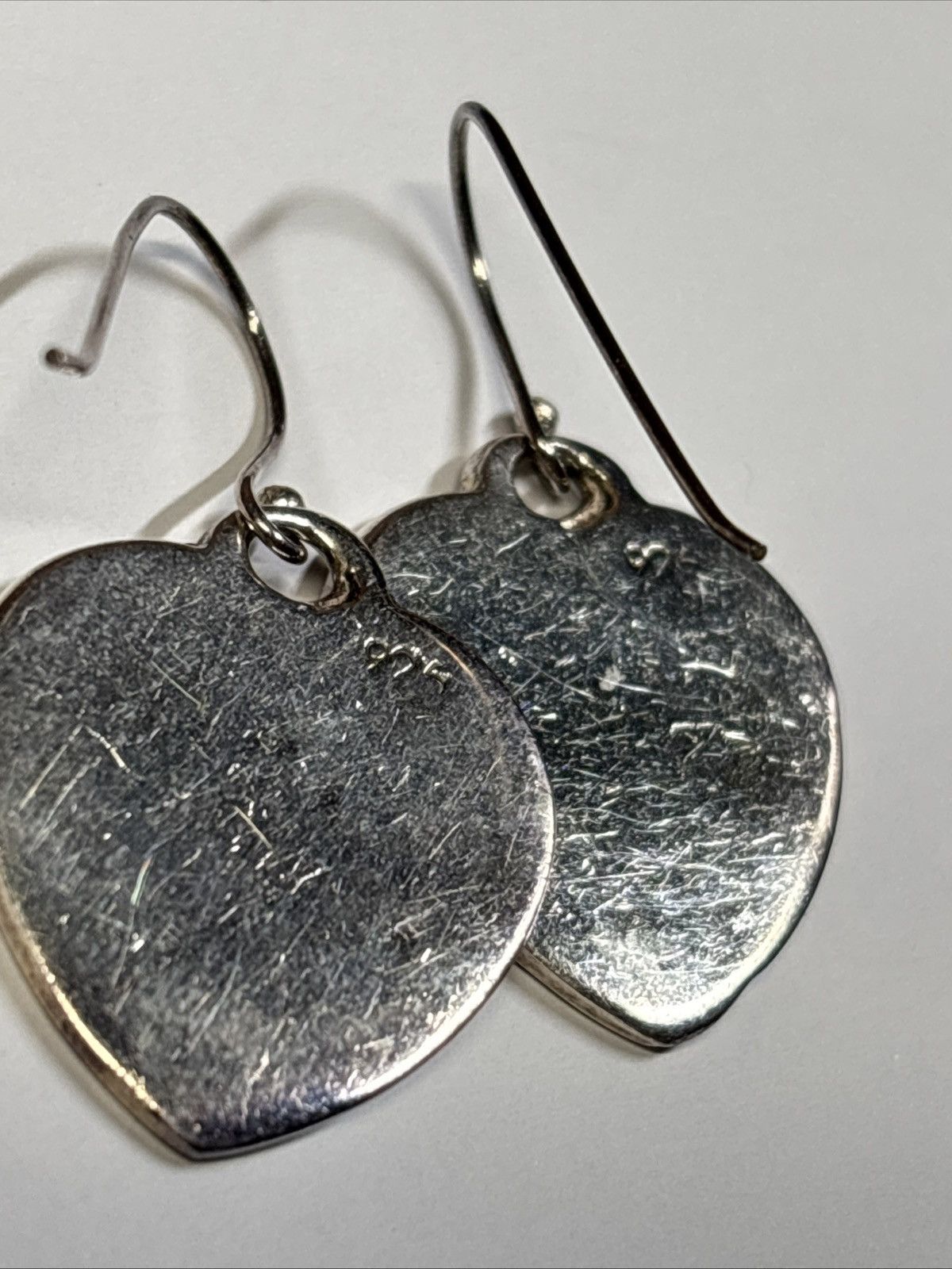 Other Vintage .925 Sterling Silver Heart Shaped Dangle Earrings Size ONE SIZE - 5 Thumbnail