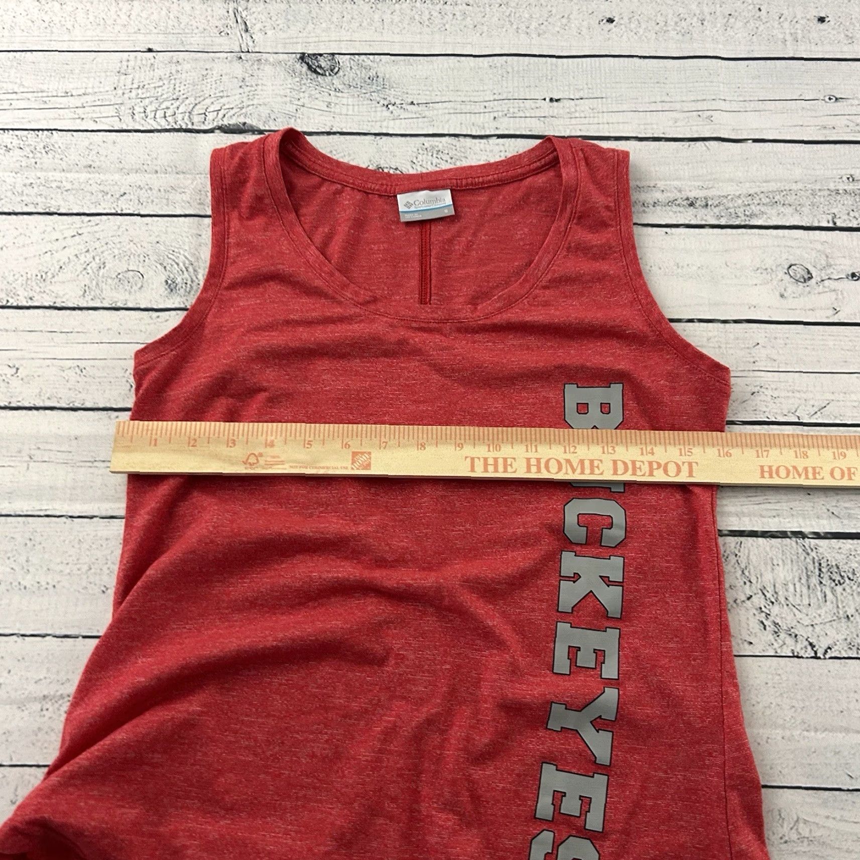 Vintage Columbia Ohio State Buckeyes Sleeveless Open Back T Shirt Women's S Red Size S / US 4 / IT 40 - 4 Thumbnail
