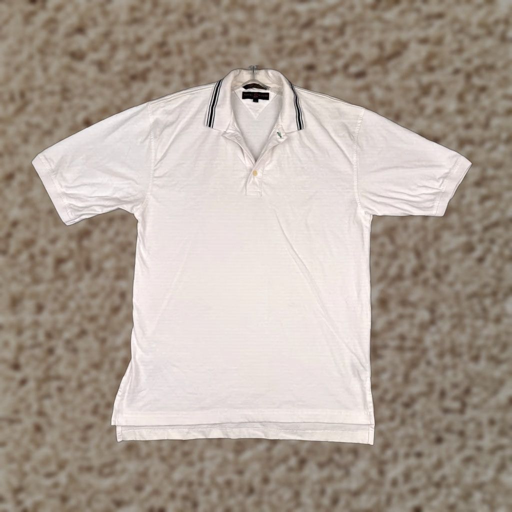 Tommy Hilfiger Tommy Hilfiger Shirt Adult Large White 100% Cotton Short Sleeve Polo Size US L / EU 52-54 / 3 - 1 Thumbnail