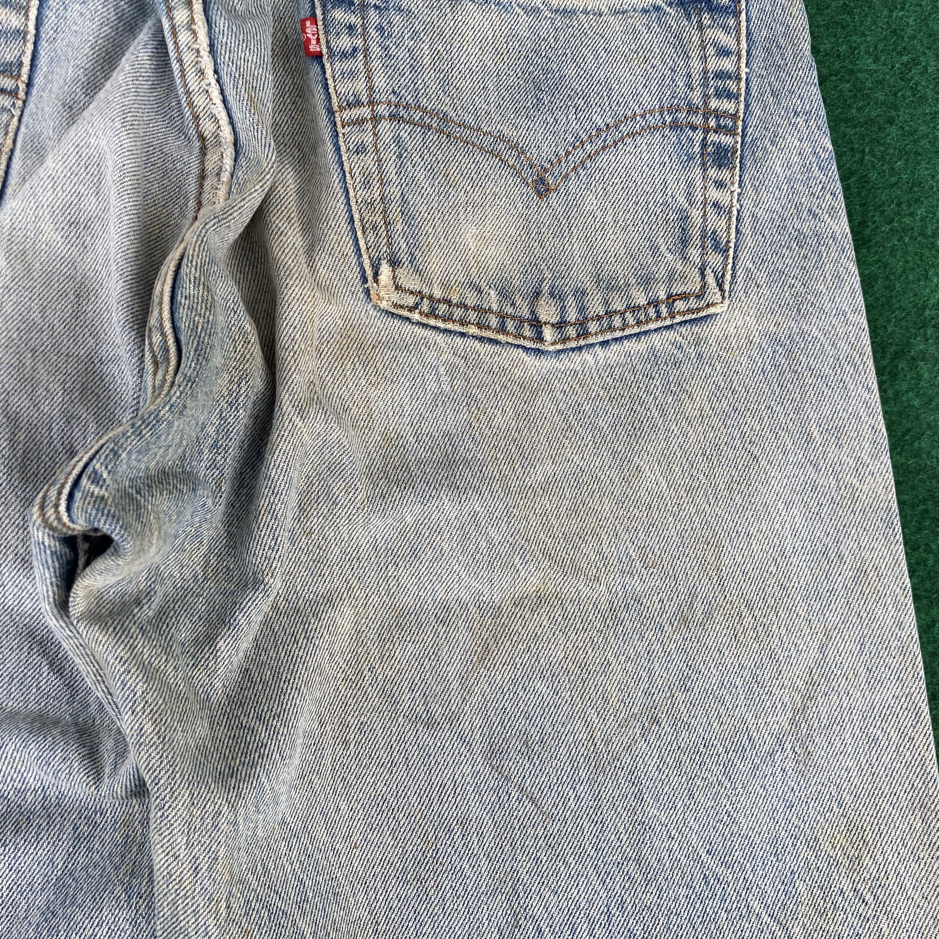 Levi's × Vintage 29x30.5 Vtg Levis 501 Distressed Destroy Ripped Grunge Jeans Size US 29 - 16 Thumbnail