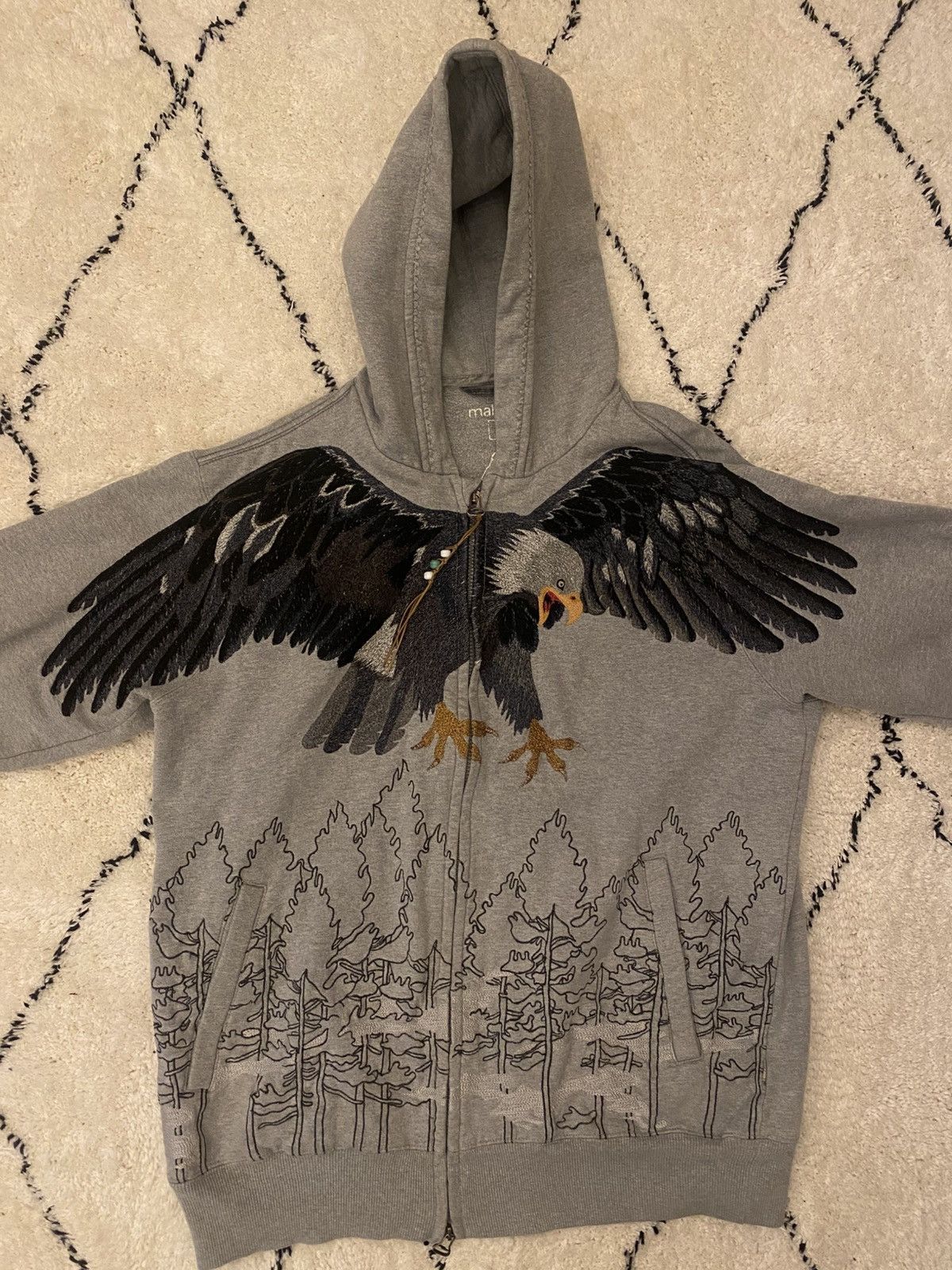 Maharishi Vintage Maharishi Embroidered Flying Eagle Hoodie Size US L / EU 52-54 / 3 - 1 Thumbnail