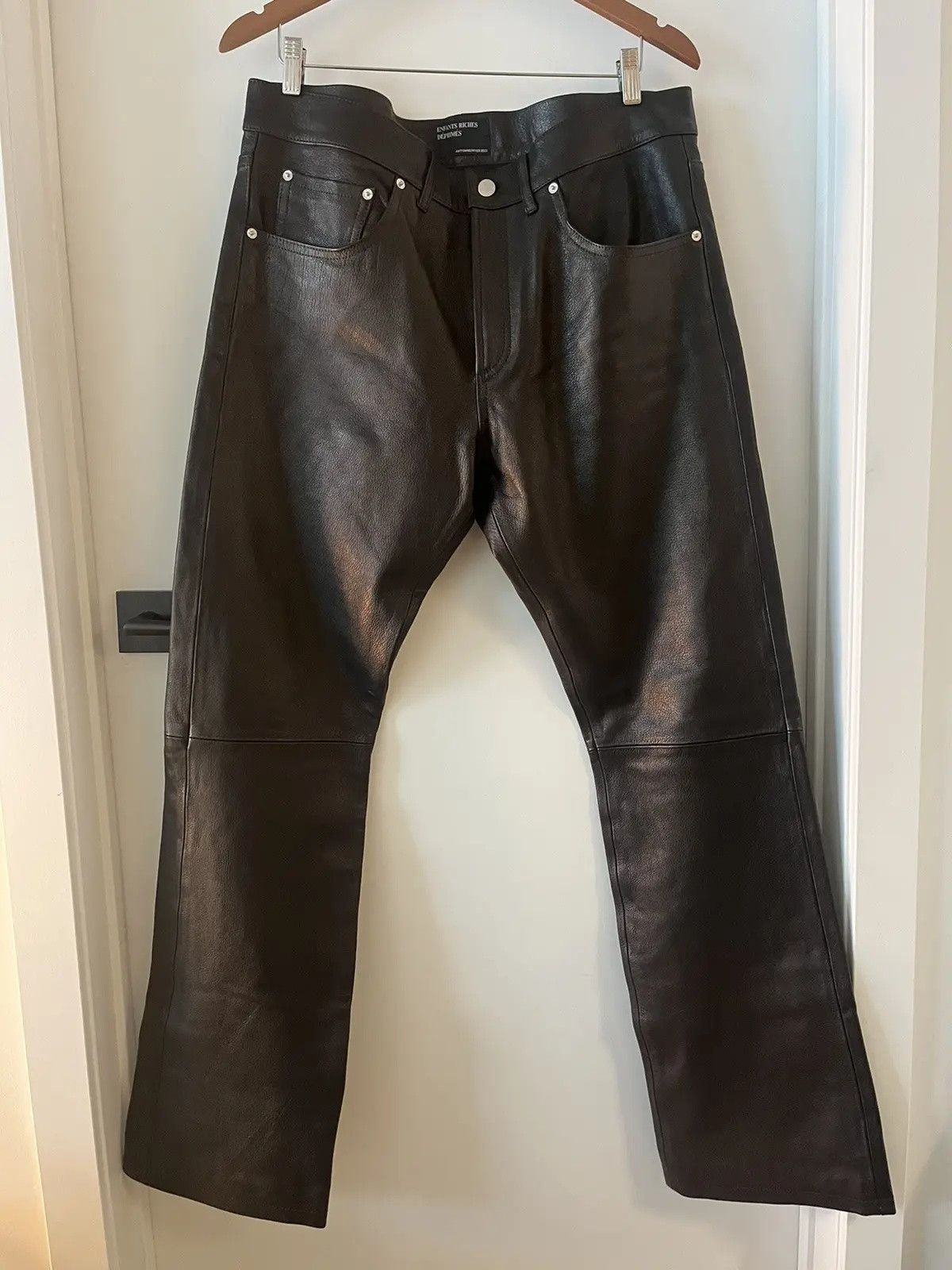 Enfants Riches Deprimes ERD Black leather flared pants | Grailed