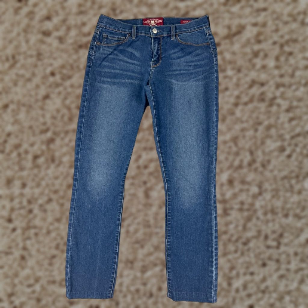 Lucky Brand Lucky Brand Jeans Skinny Blue Denim 25 27in 27in 27x27 Regular 8 Womens 90s Designer Baggy? Size 30" / US 8 / IT 44 - 1 Thumbnail