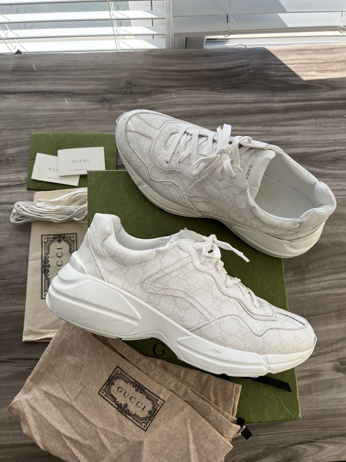 Gucci Rhyton GG Monogram Sneaker Size 12.5 Men’s (GUCCI 12)