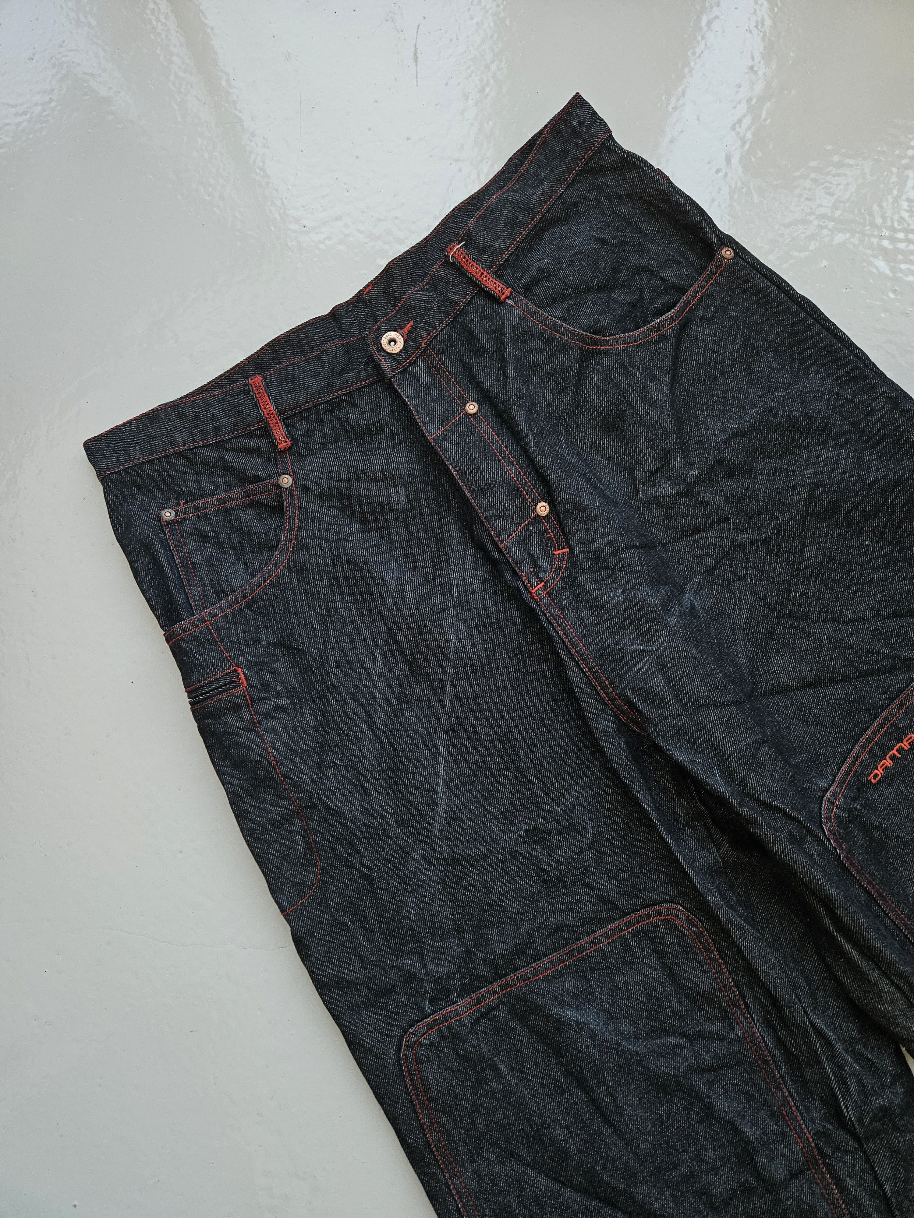 Damani Dada Damani Dada baggy carpenter double knee raw denim Size US 36 / EU 52 - 3 Thumbnail
