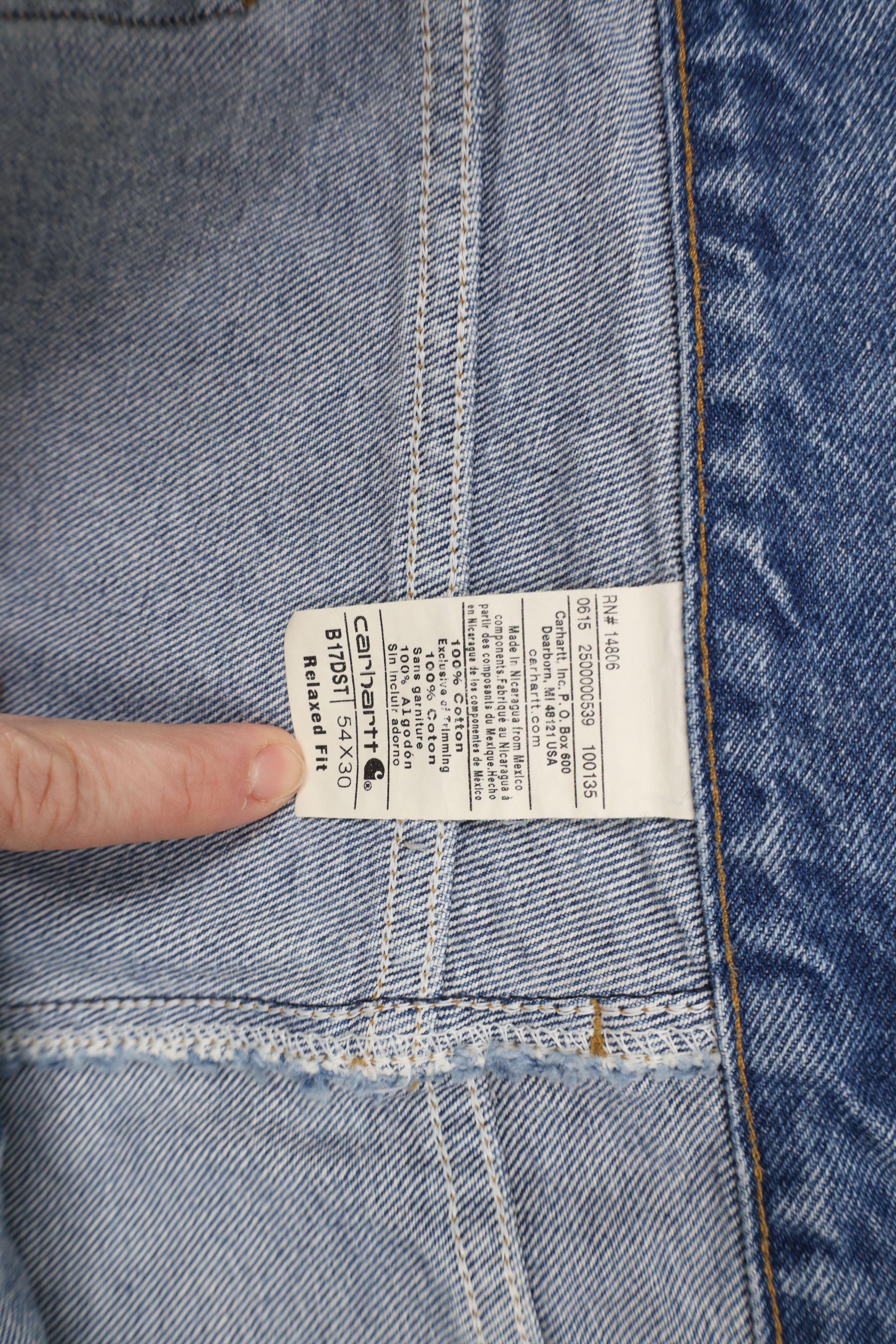 Carhartt × Vintage Vintage Y2K Carhartt Spell Relaxed Fit Wide Leg Jeans Blue Size US 44 / EU 60 - 10 Thumbnail