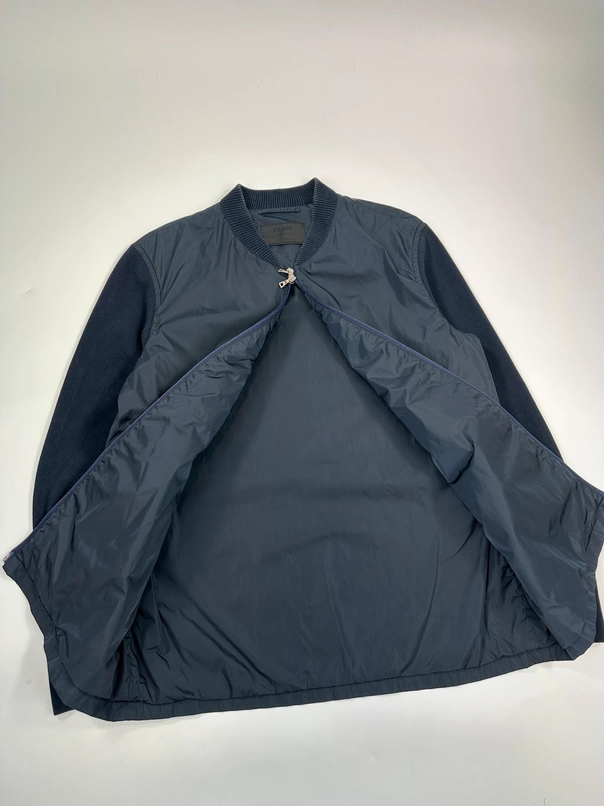 Prada Prada Milano SS2002 Navy Blue Hybrid Cotton & Nylon Jacket Size US L / EU 52-54 / 3 - 6 Thumbnail