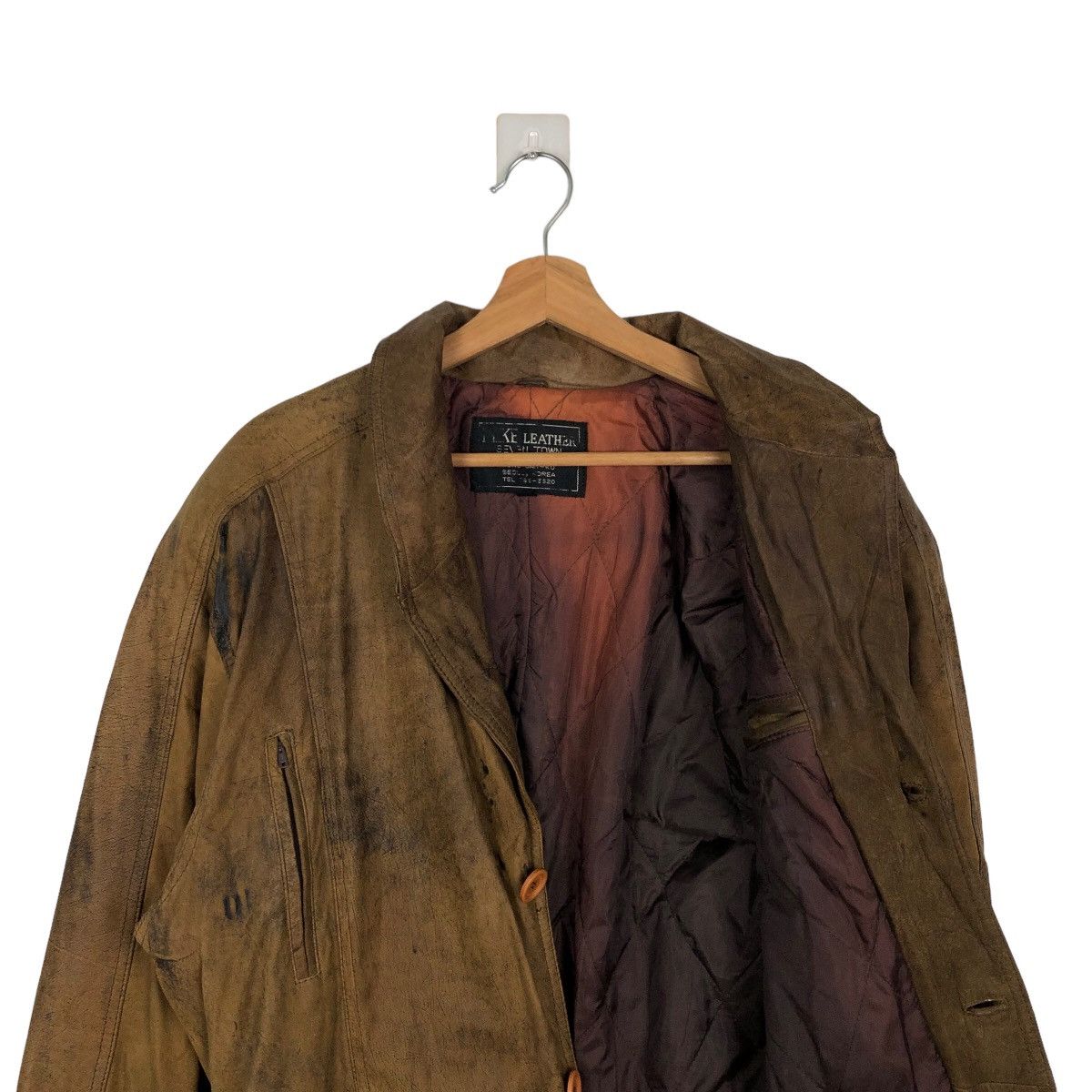 Japanese Brand 🔥RARE LEATHER LONG JACKET MKE SEVEN TOWN INSPIRE RICK OWENS Size US L / EU 52-54 / 3 - 9 Thumbnail