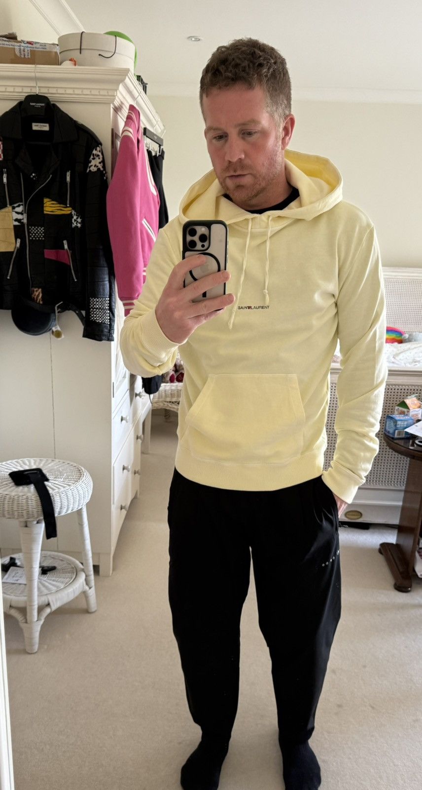 Saint Laurent Paris $990 SS19 Saint Laurent Rive Gauche logo hoodie M Size US M / EU 48-50 / 2 - 2 Thumbnail
