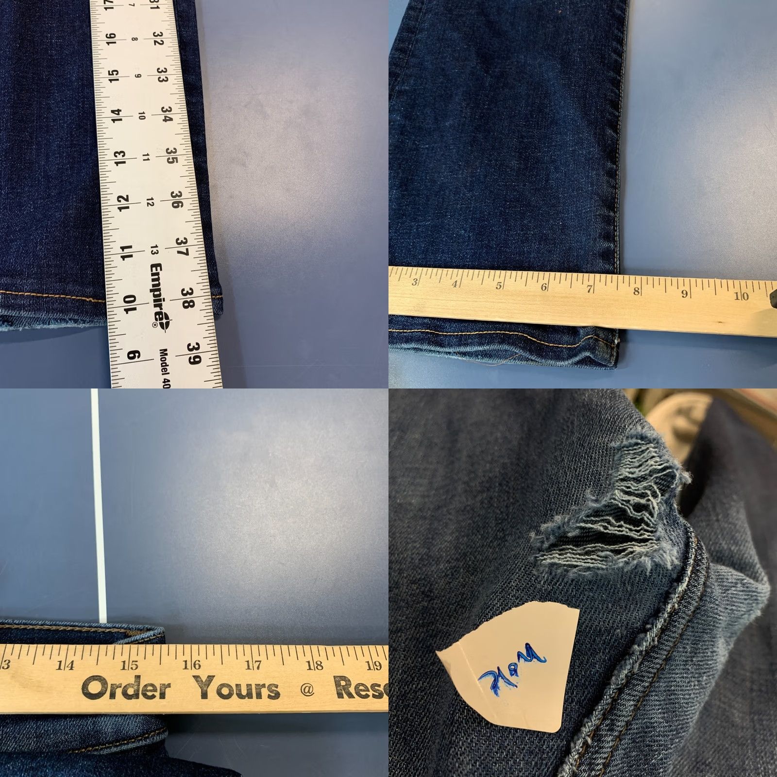 Vintage Joe's Jeans Womens The Classic Straight Leg Blue Denim Jeans Size 29X30 FLAW Size 29" - 10 Thumbnail