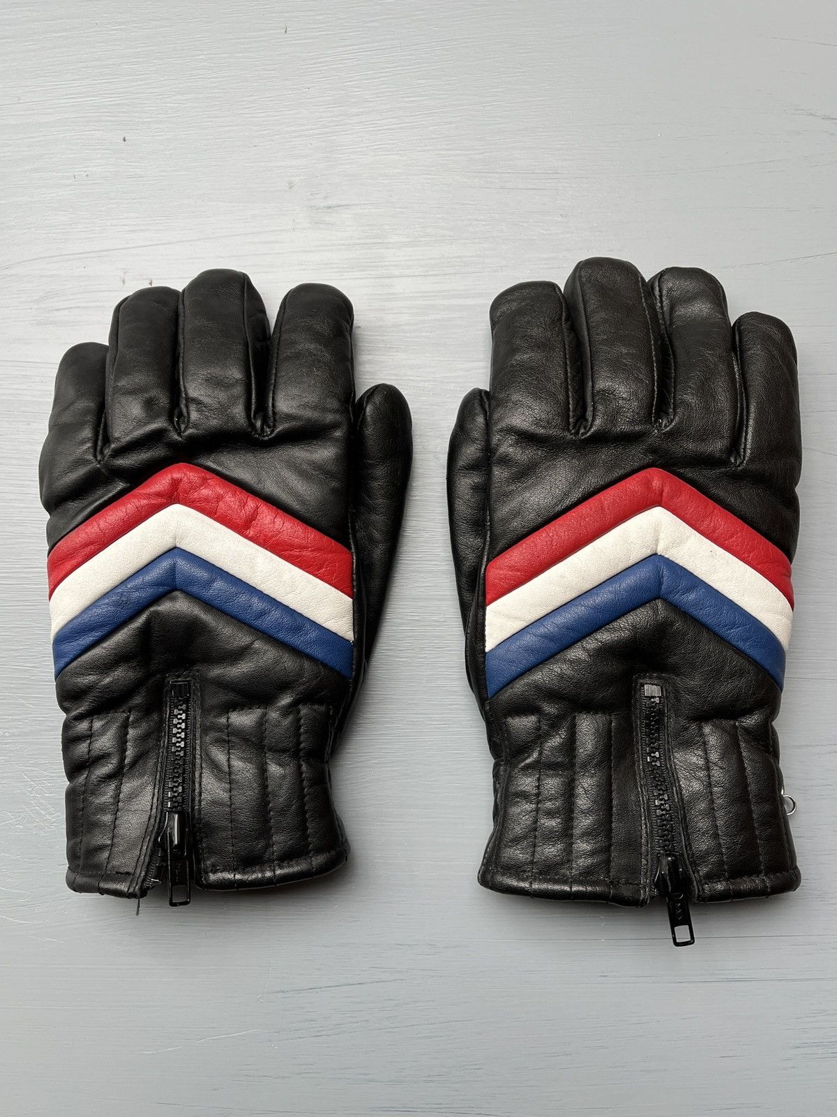 Leather Vintage Leather Racing Biker Moto Gloves XL Size ONE SIZE - 1 Thumbnail