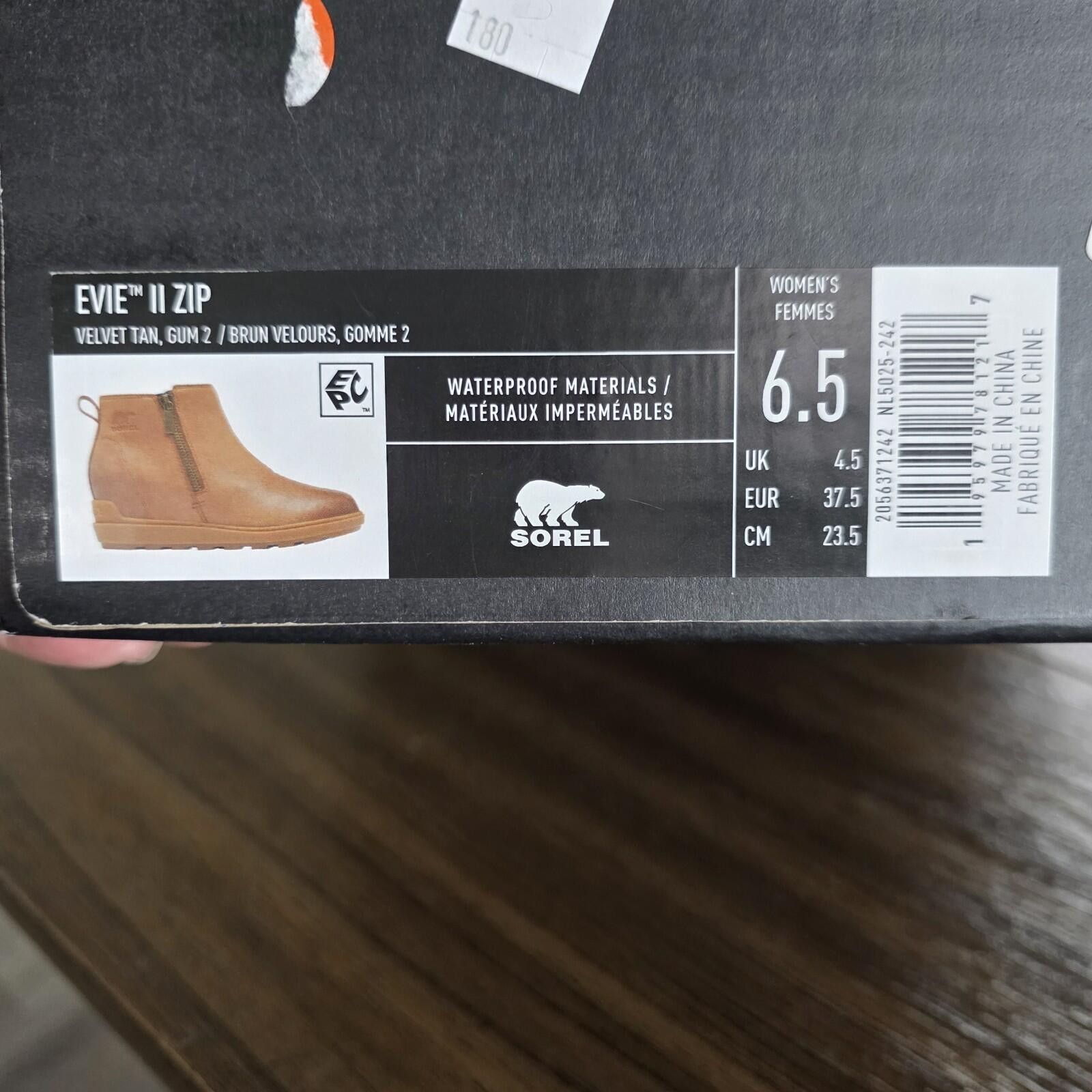 SOREL Sorel Evie II Zip Bootie Wedge Tan Gum Leather Wmn's 6.5 Size US 6.5 / IT 36.5 - 11 Thumbnail