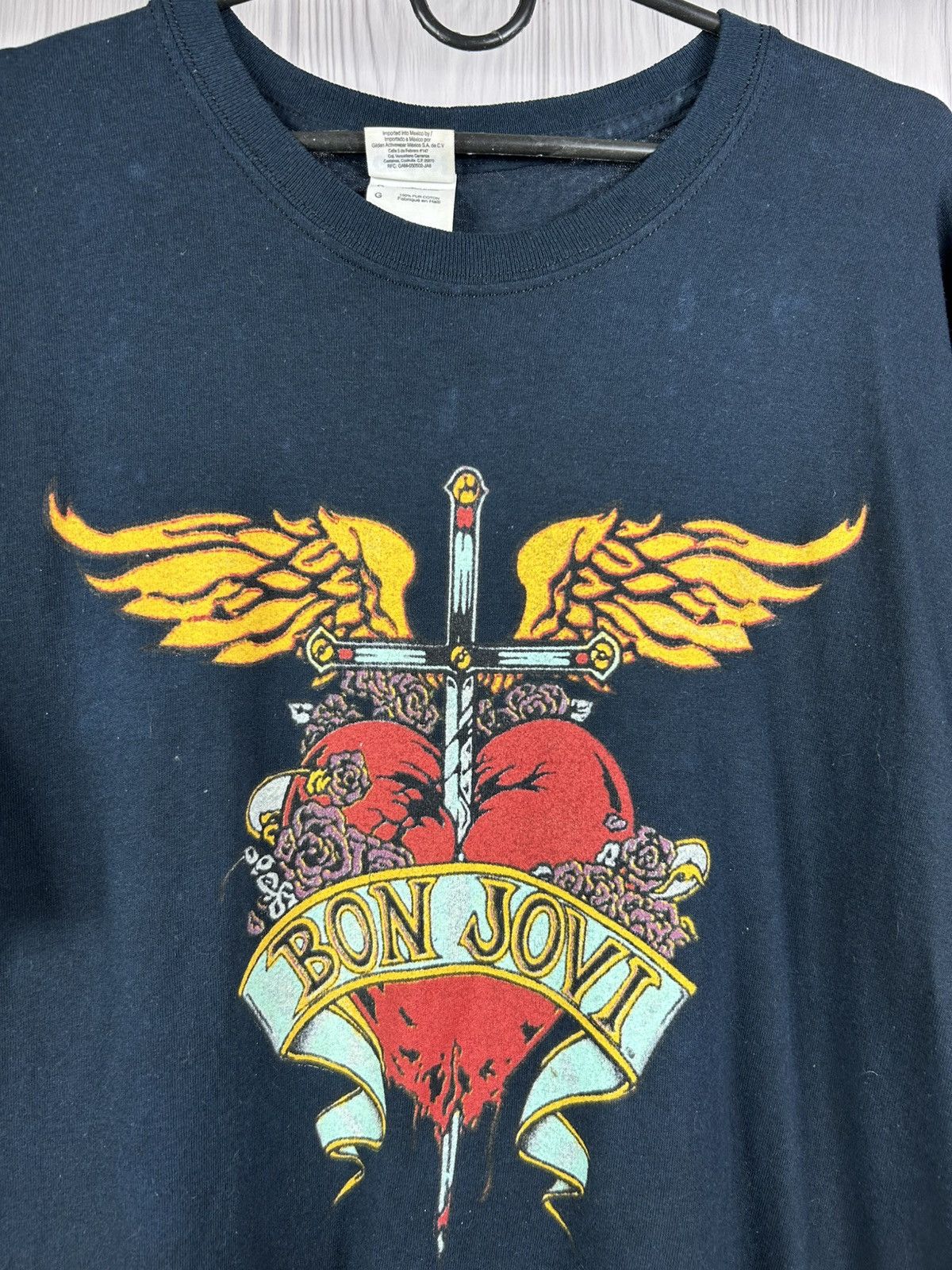 Band Tees Vintage Bon Jovi 2008 Tour T-Shirt Size L Black Size US L / EU 52-54 / 3 - 5 Thumbnail